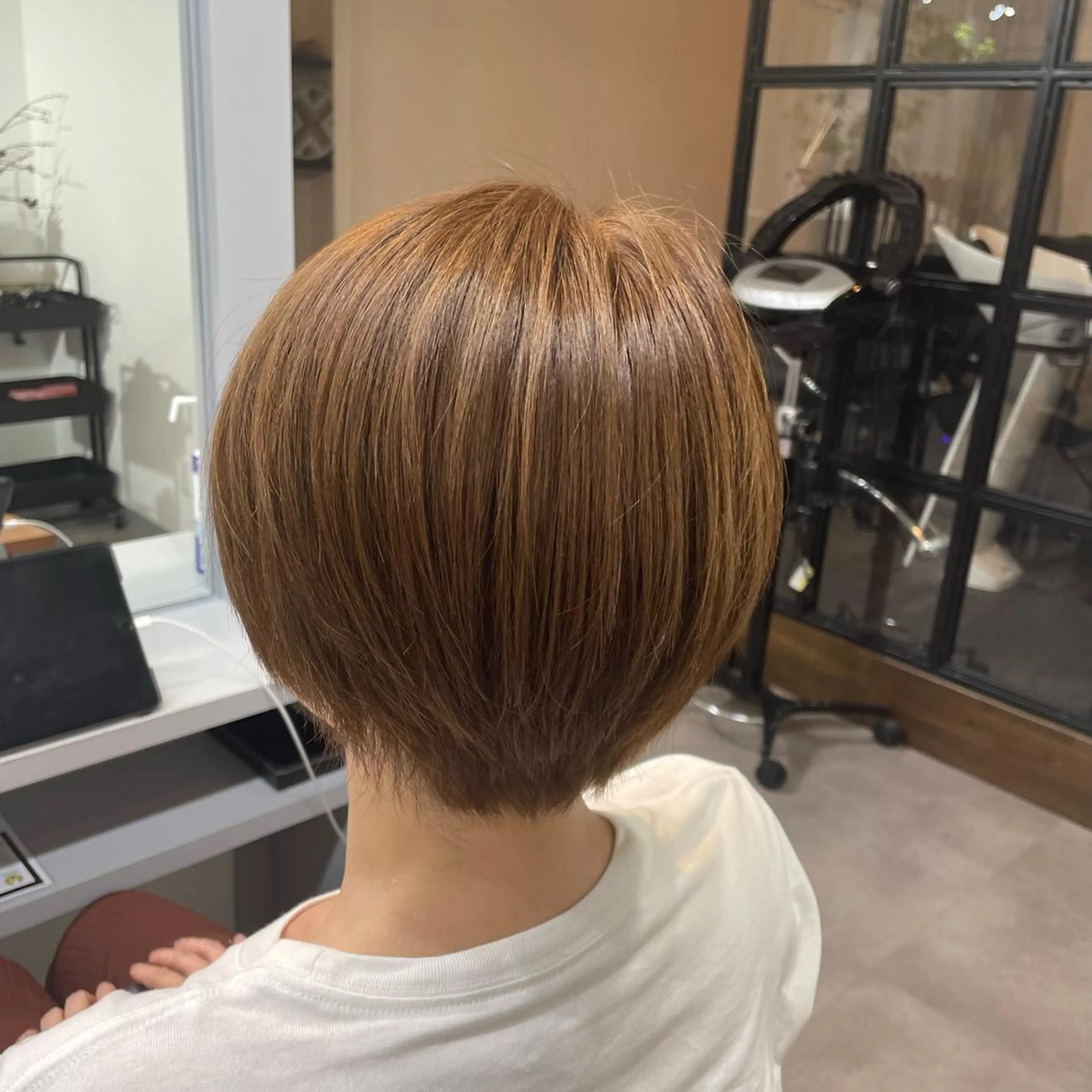 ショート カラー アッシュ アッシュブラウン ブラウンカラー monami 山本華菜のヘアスタイル