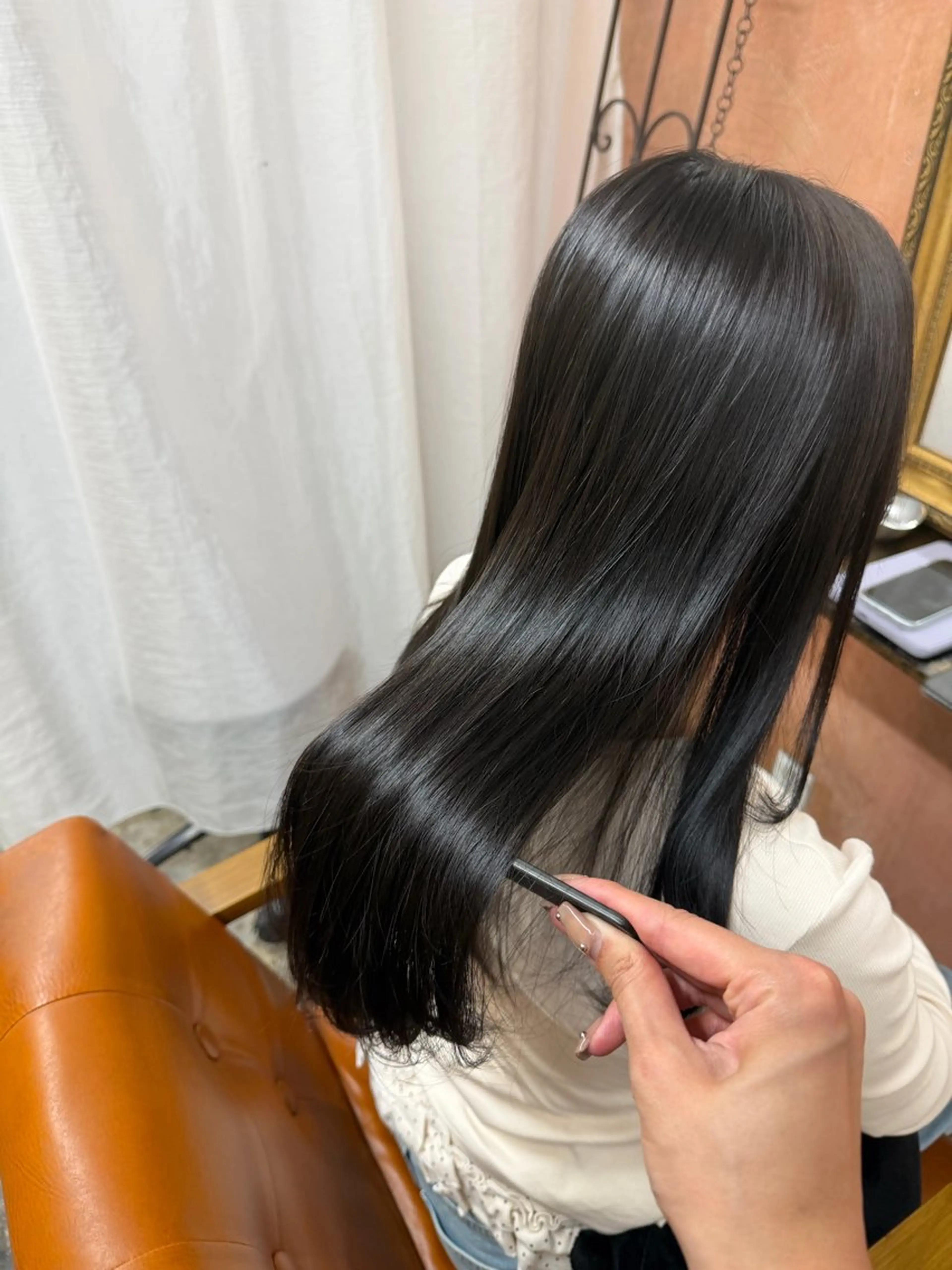 セミロング ヘアカラー ともざねゆか UniQ/岡山駅のヘアスタイル