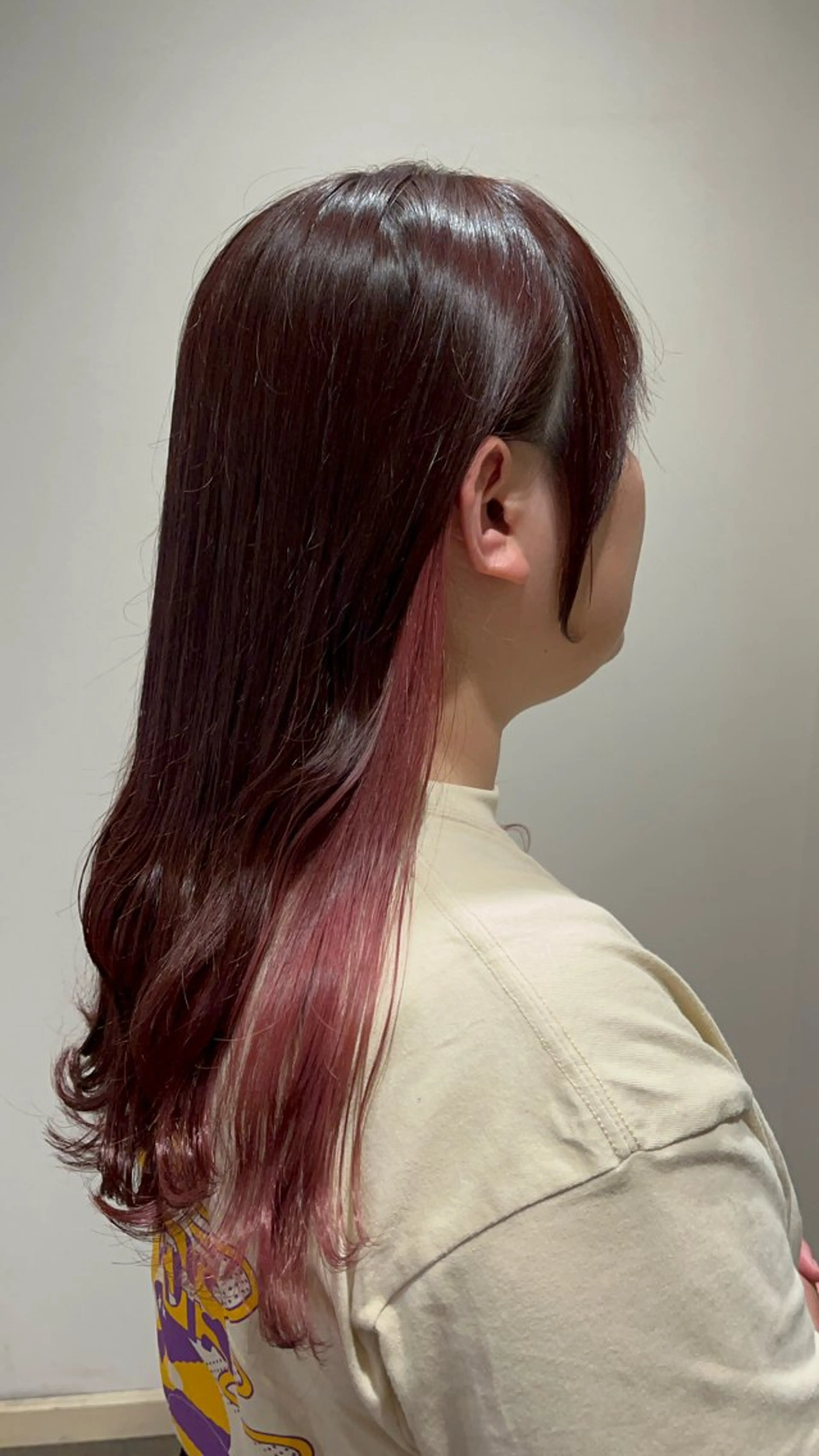 ロング ヘアカラー 顔まわり‎🤍小顔 カット🤍みさきのヘアスタイル