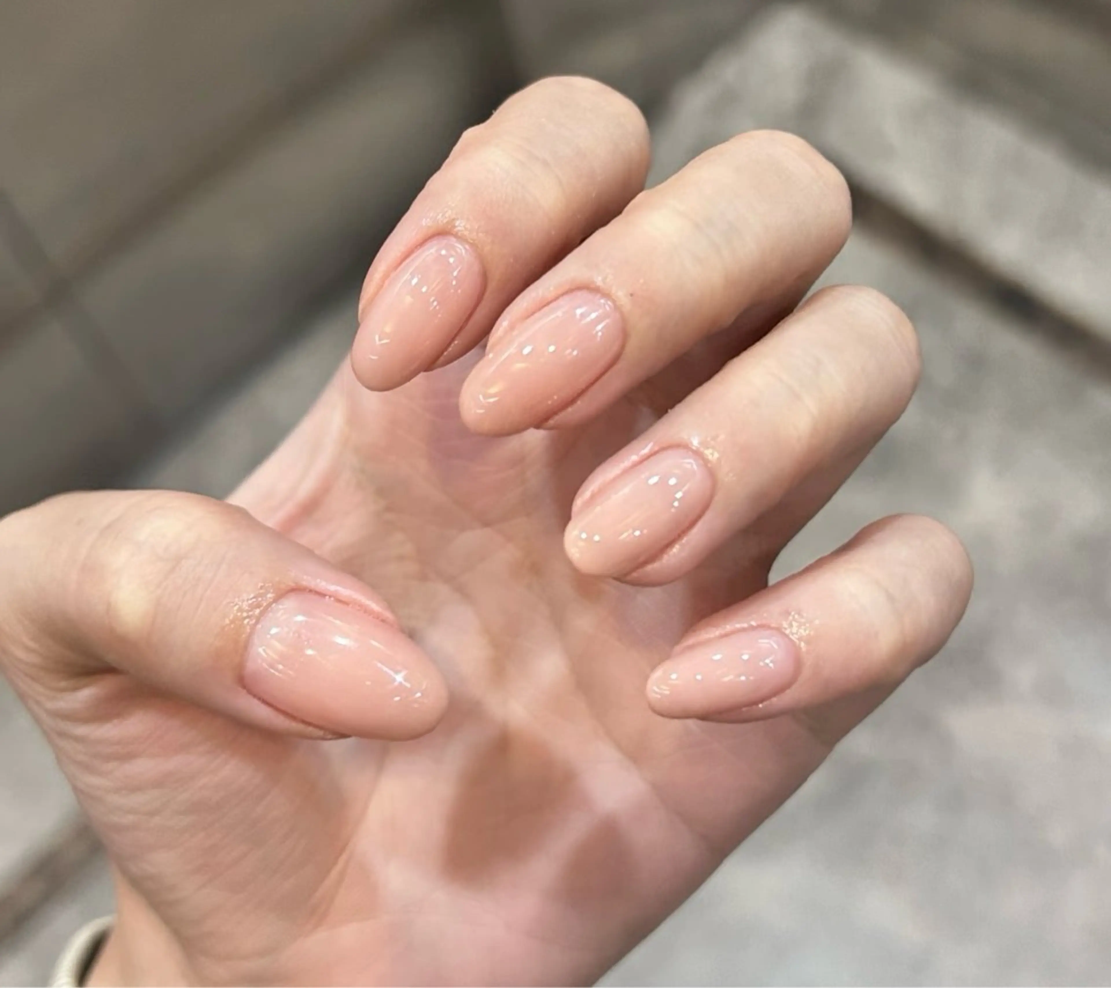 ネイル アートネイル オーロラネイル チークネイル 長さ出し フレンチネイル ハンドネイル ハンドケア Yumi Nail Seiのネイルデザイン