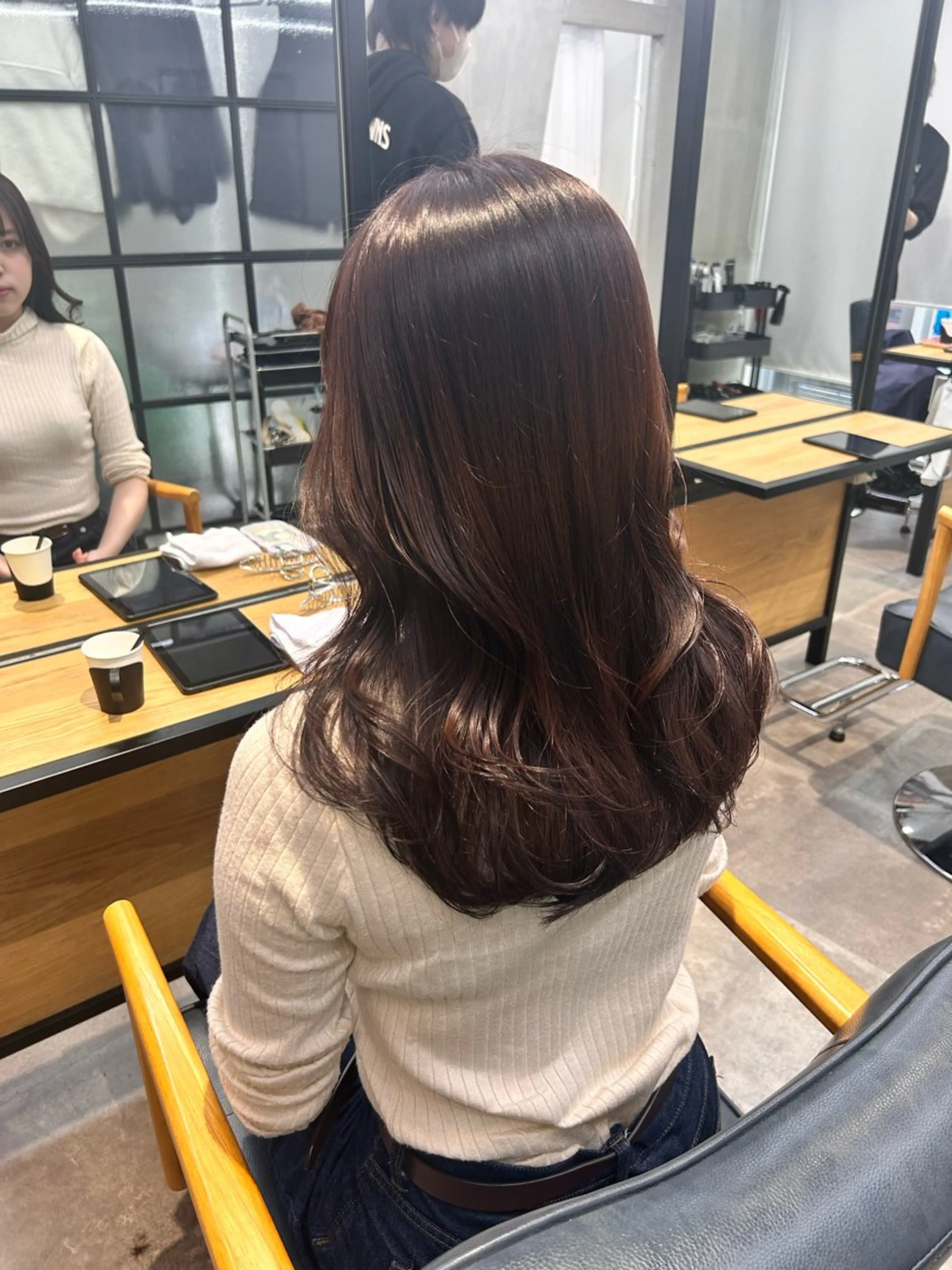 セミロング カラー 韓国×髪質改善カラー 💎hinaのヘアスタイル