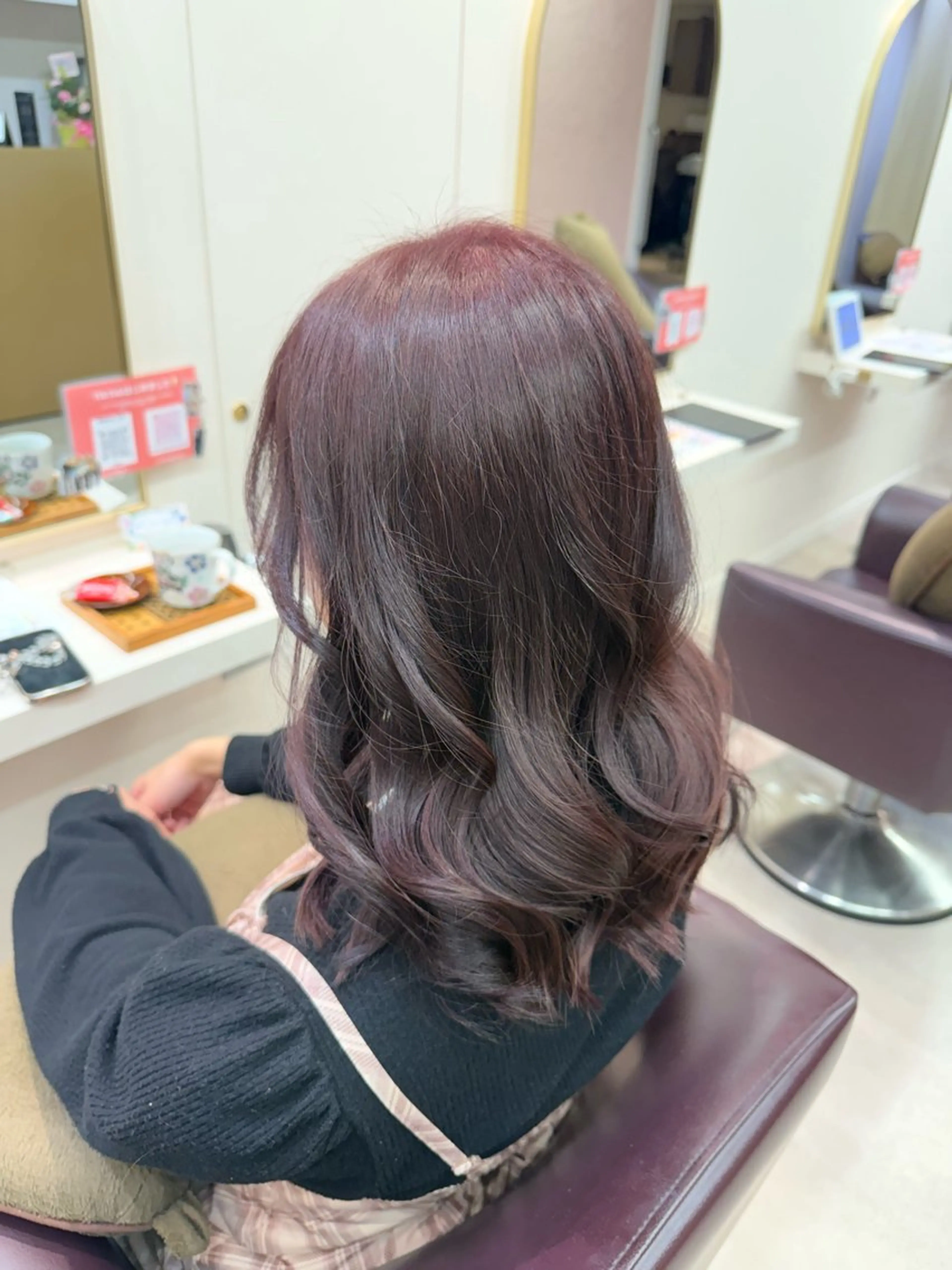 セミロング カラー ヘアカラー トリートメント オタク美容師☃️🩵 ヘアアレンジ/暗髪のヘアスタイル