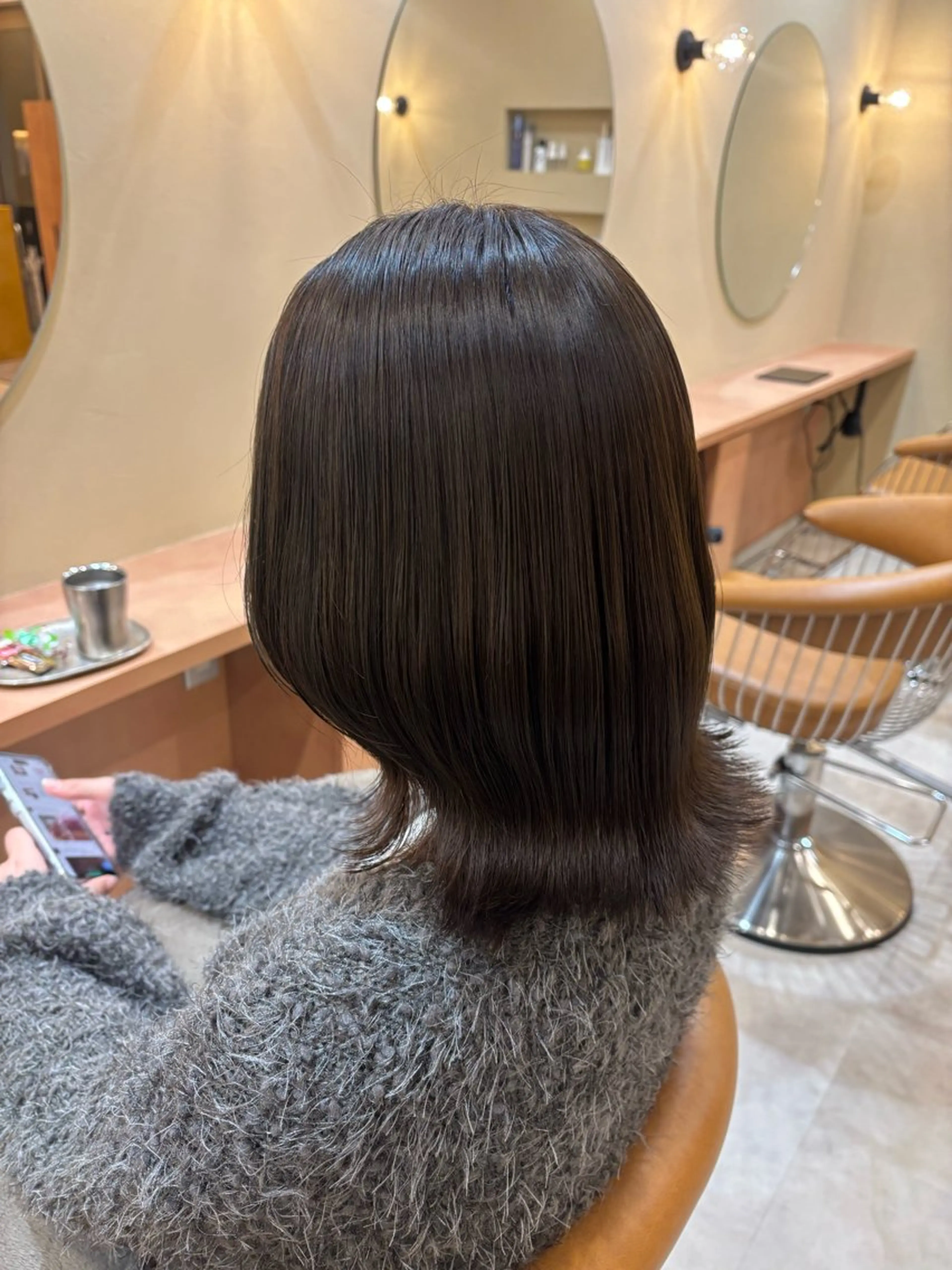 ミディアム ヘアカラー 金木 凜花のヘアスタイル