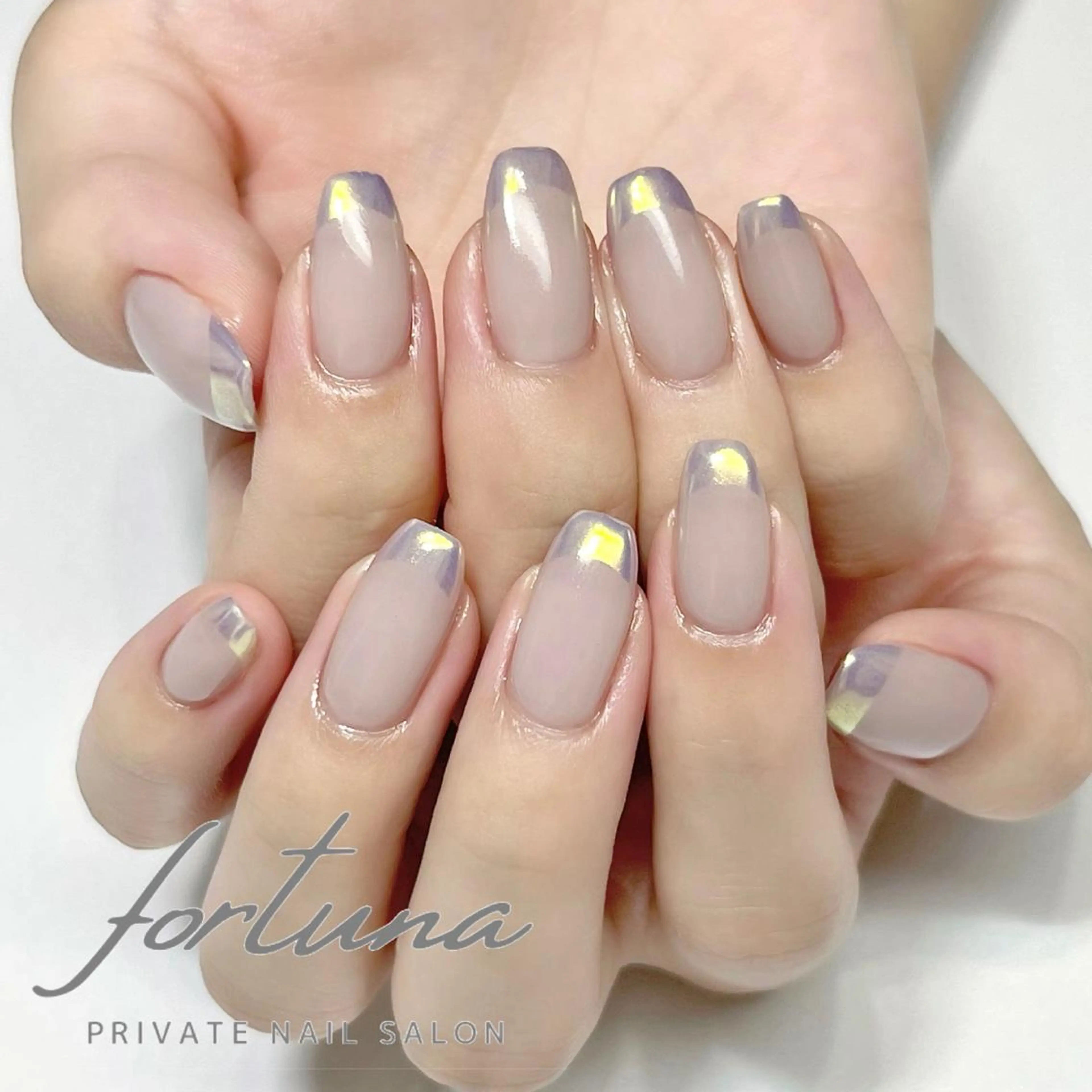 ネイル オーロラネイル フレンチネイル ハンドネイル fortuna 武藤裕美のネイルデザイン