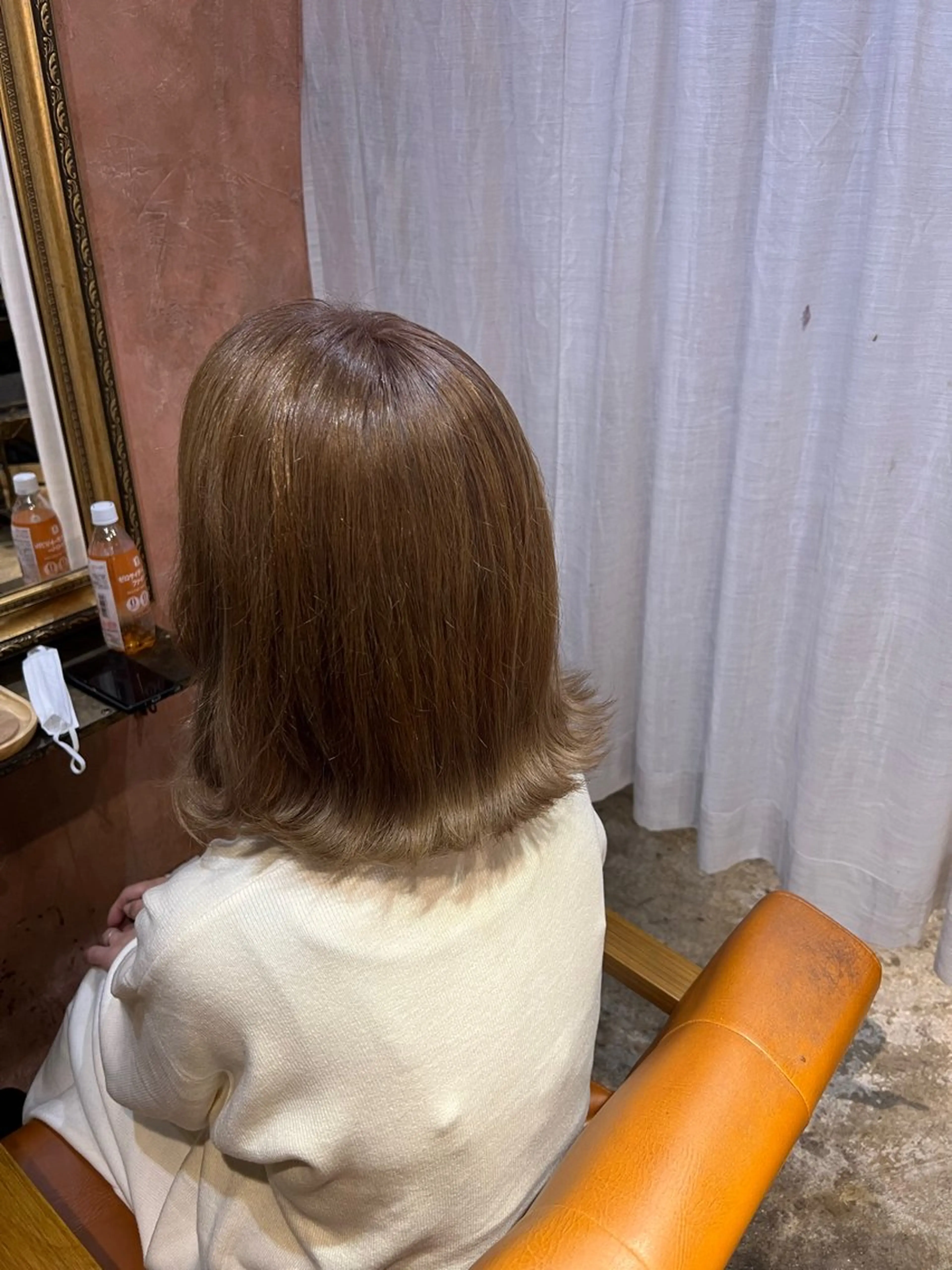 ミディアム カラー ヘアカラー トリートメント ともざねゆか UniQ/岡山駅のヘアスタイル