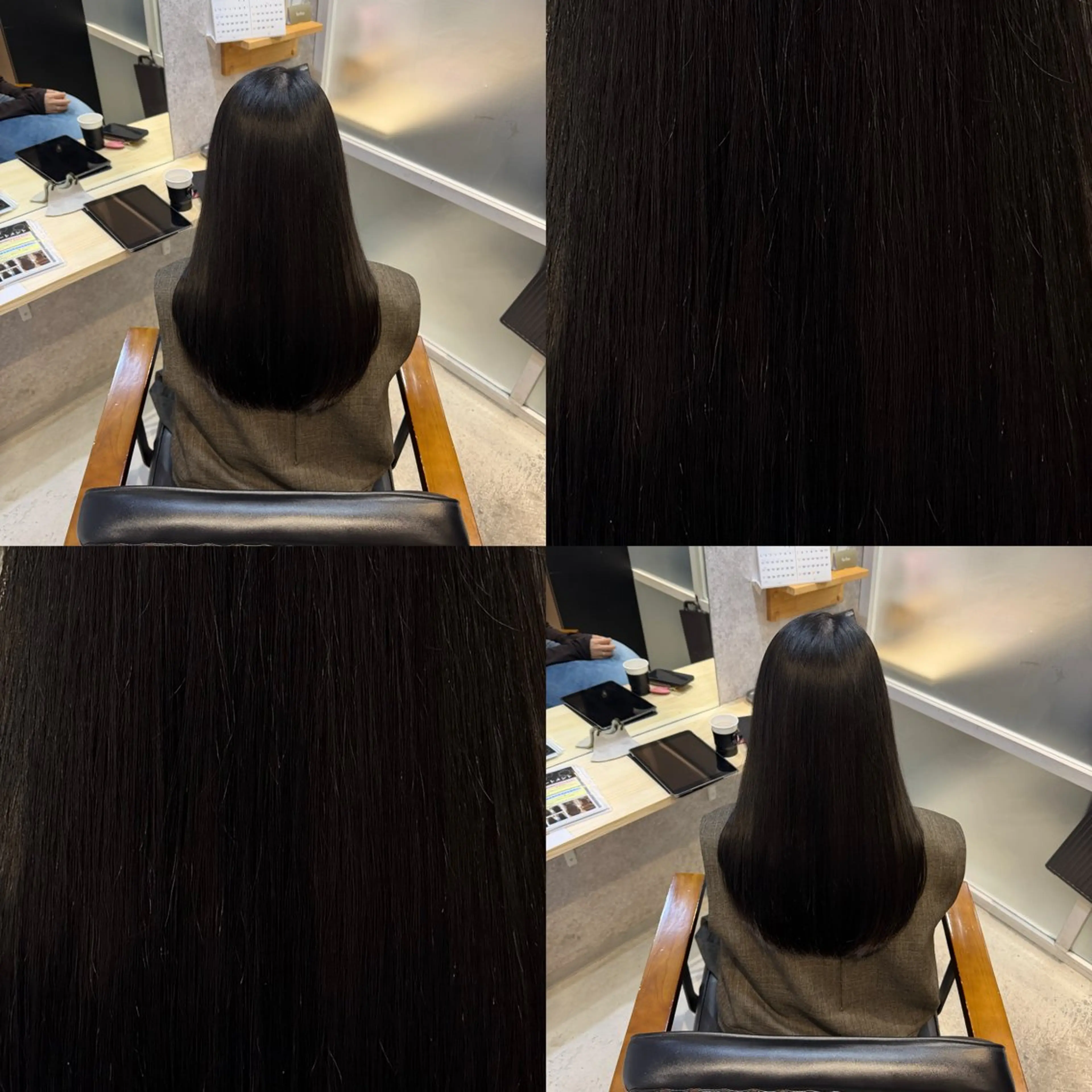 ロング カット ヘアカラー トリートメント ほの かのヘアスタイル