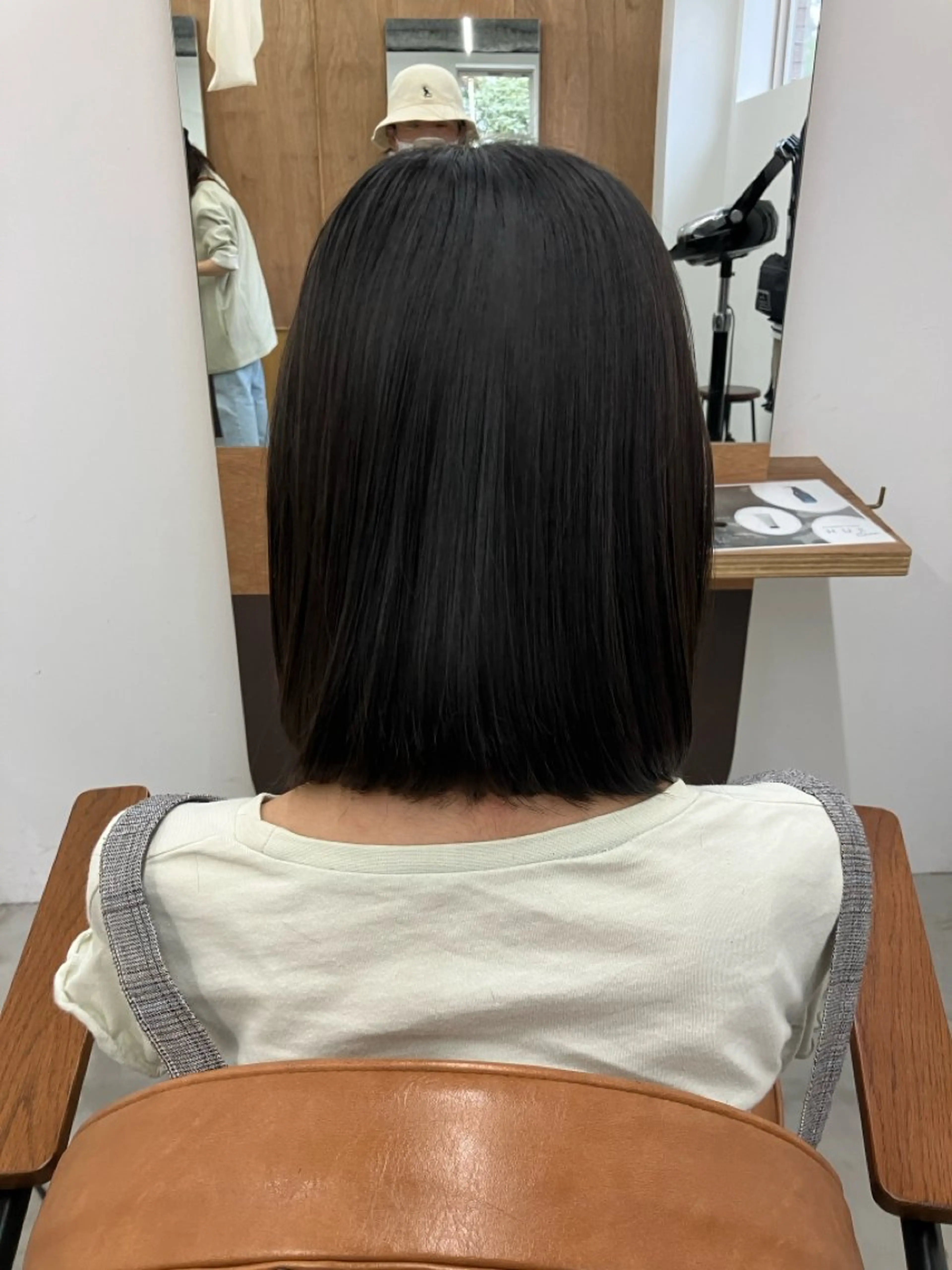 ミディアム くせ毛 髪質改善 縮毛矯正 wa daのヘアスタイル