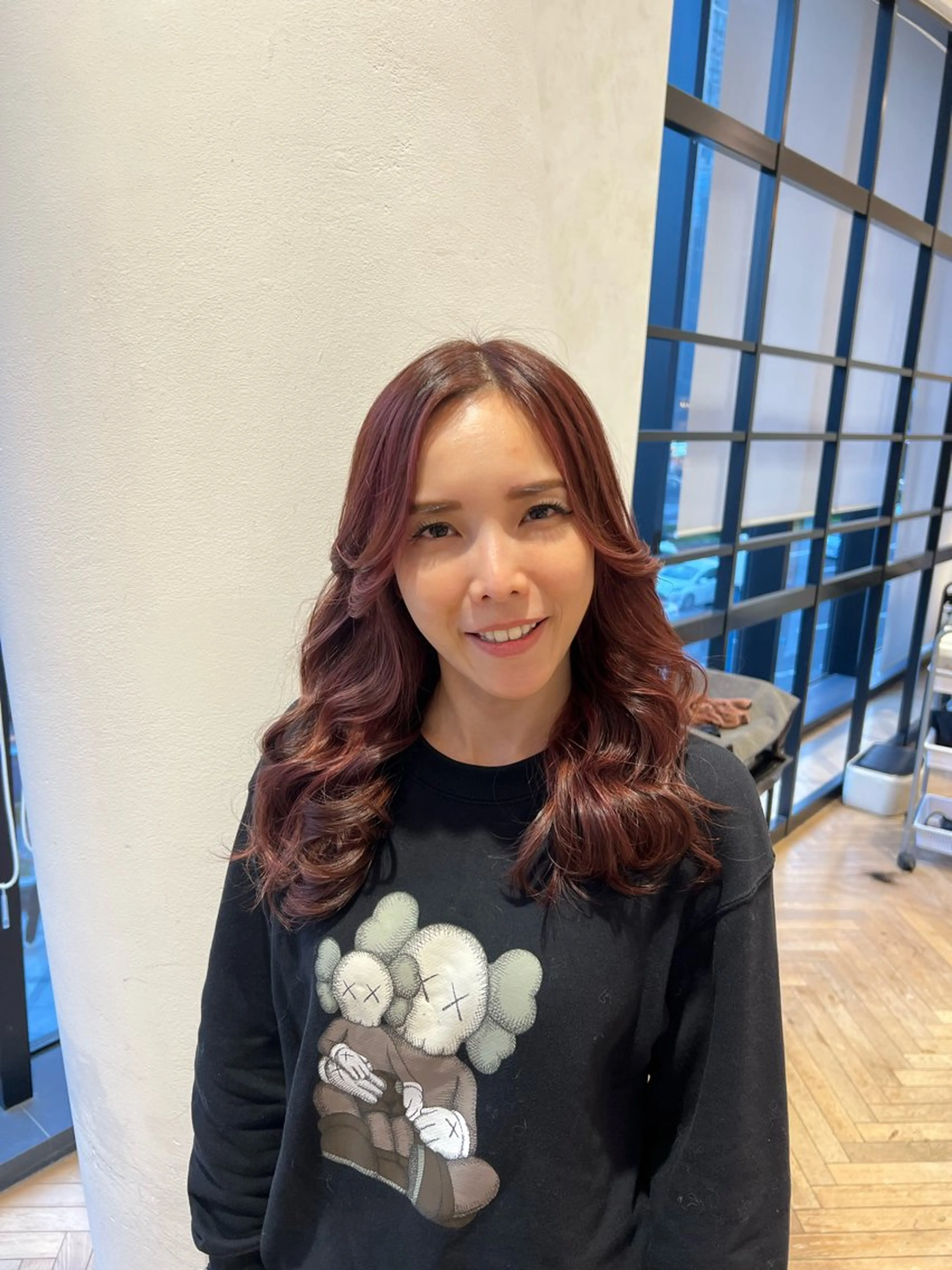 セミロング カラー ハイライトカラー ピンクカラー ハイライト カット ヘアカラー トリートメント 似合わせ/レイヤー 💟SAEのヘアスタイル