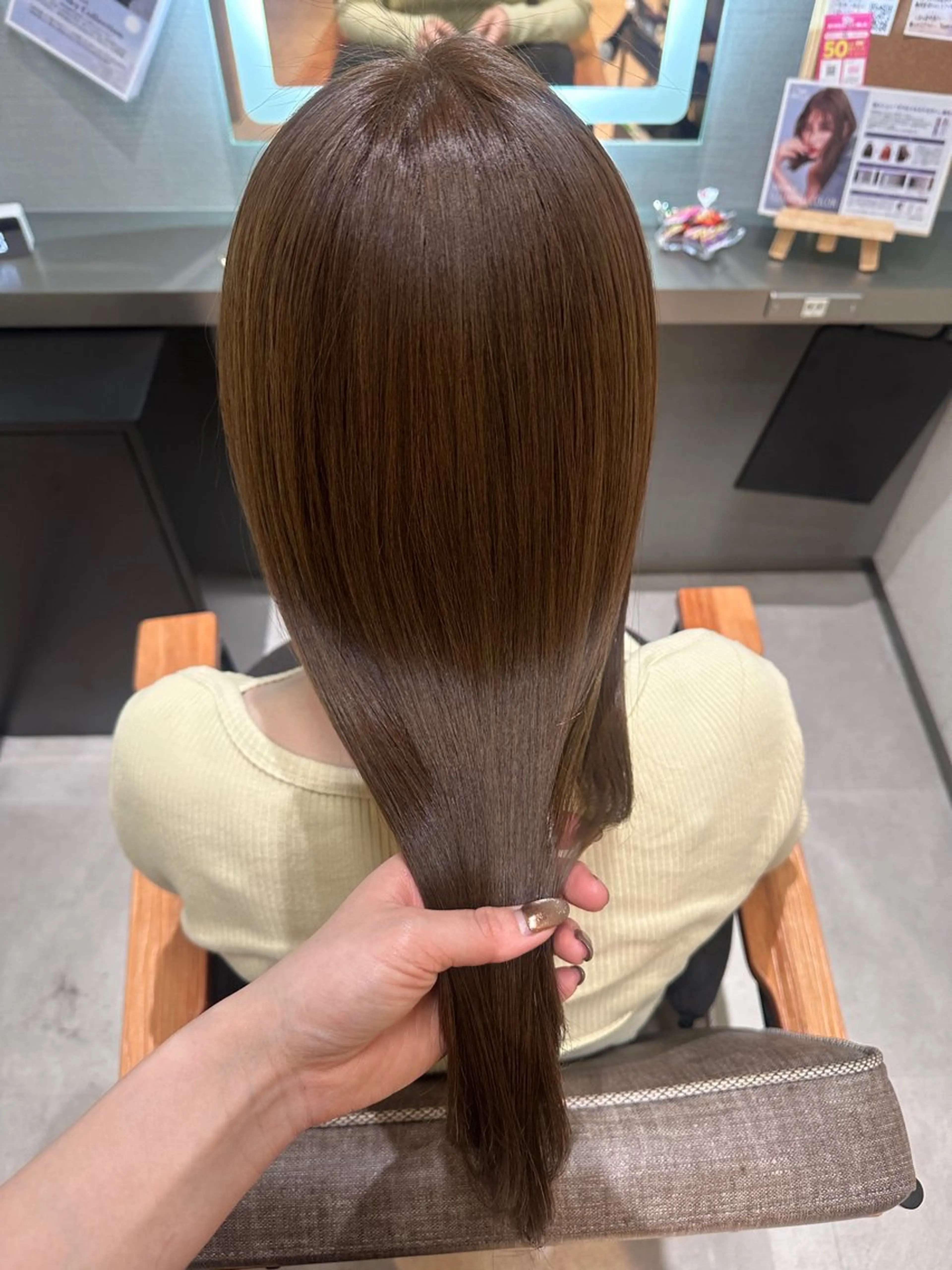 セミロング カラー ヘアアレンジ ベージュカラー カット ヘアカラー トリートメント 🇰🇷韓国ｽﾀｲﾙ ﾚｲﾔｰ/ayanaのヘアスタイル