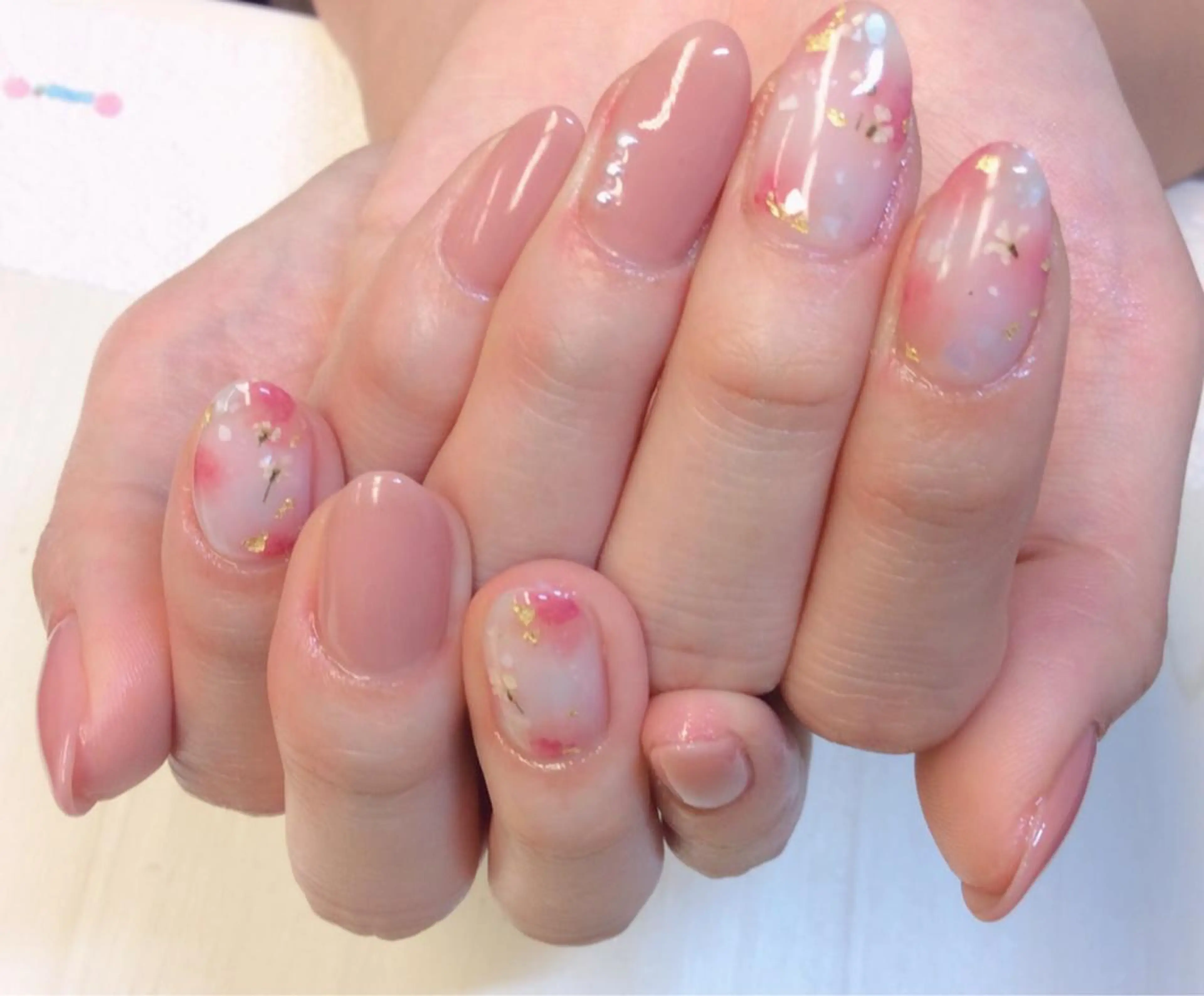 ネイル アートネイル 春ネイル 新橋 ルキナ スタッフのネイルデザイン