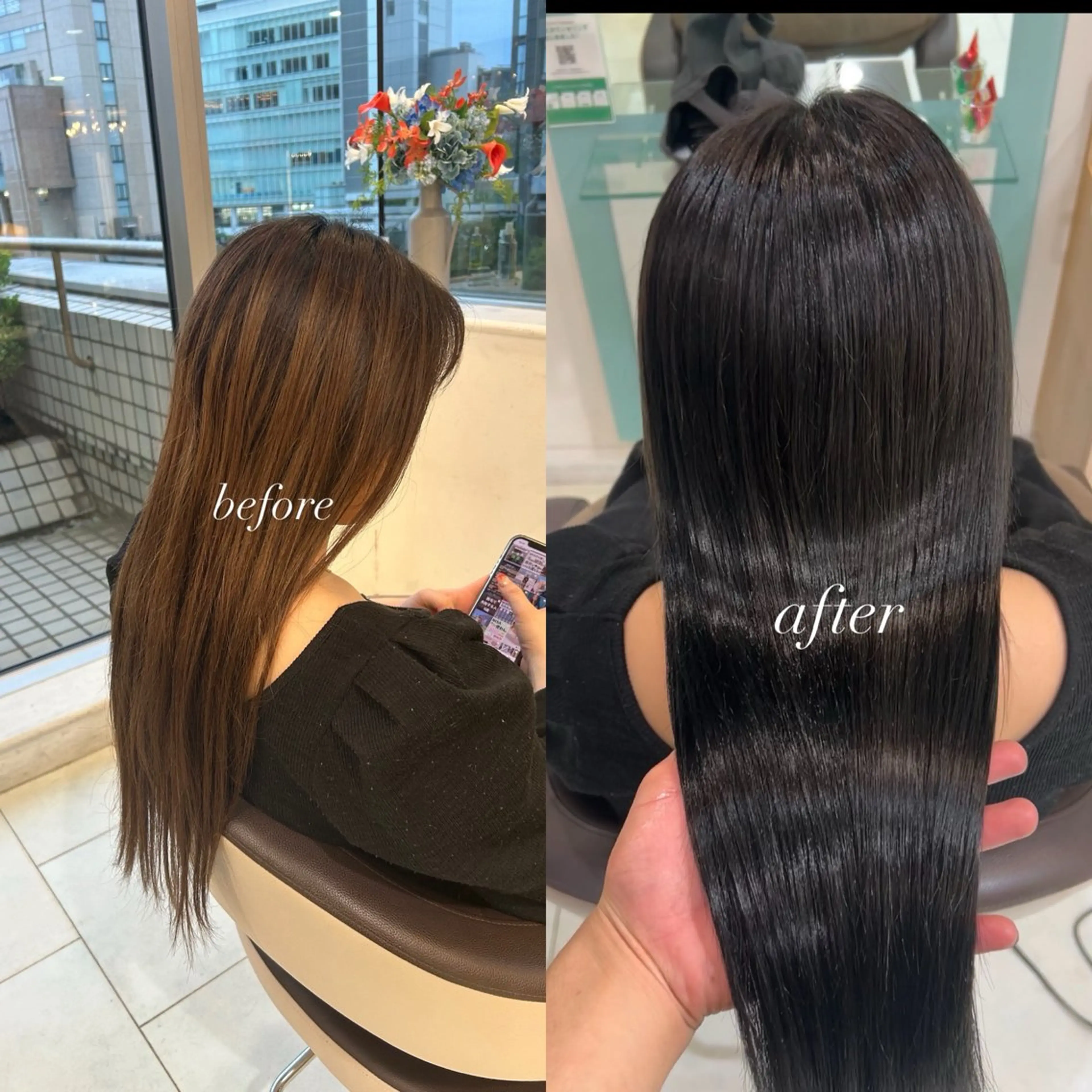 ロング ヘアカラー トリートメント 透明感カラー／ 艶髪／たなべだいのヘアスタイル