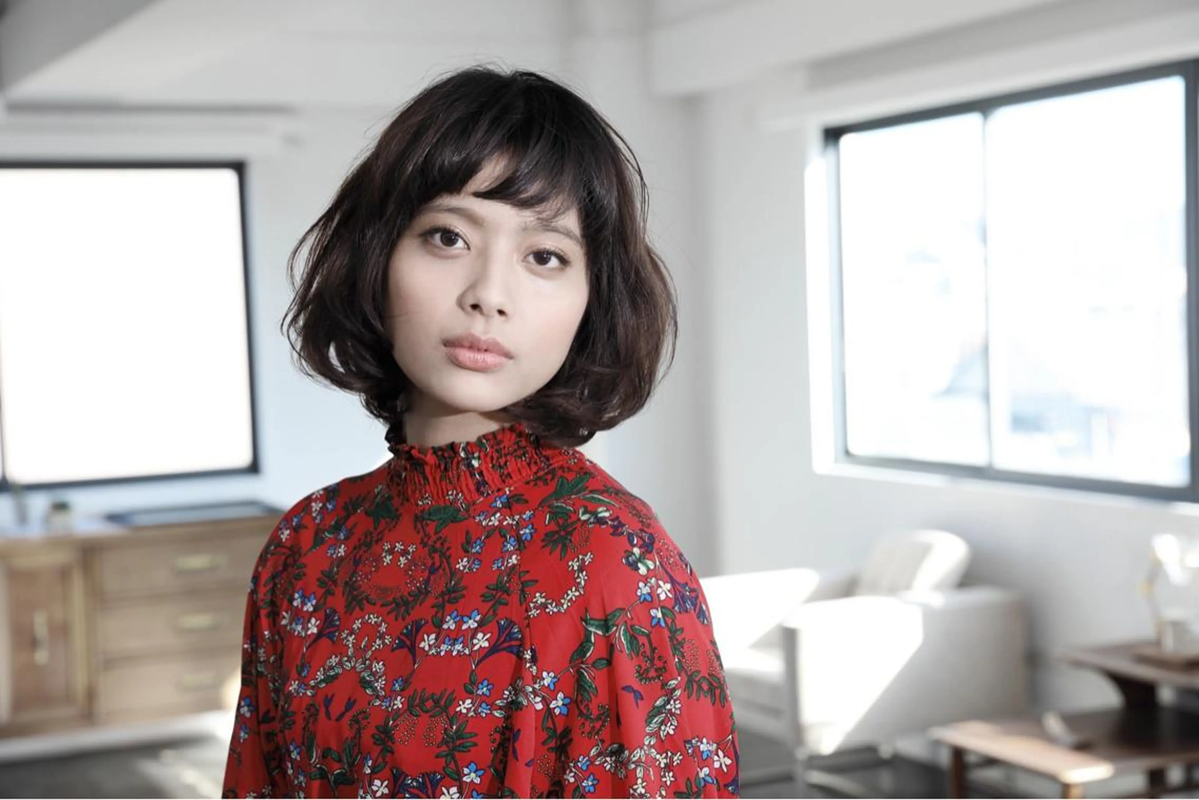 ミディアム ハイライト 髪質改善 小顔カット Endearing 銀座/レイヤーカットのヘアスタイル