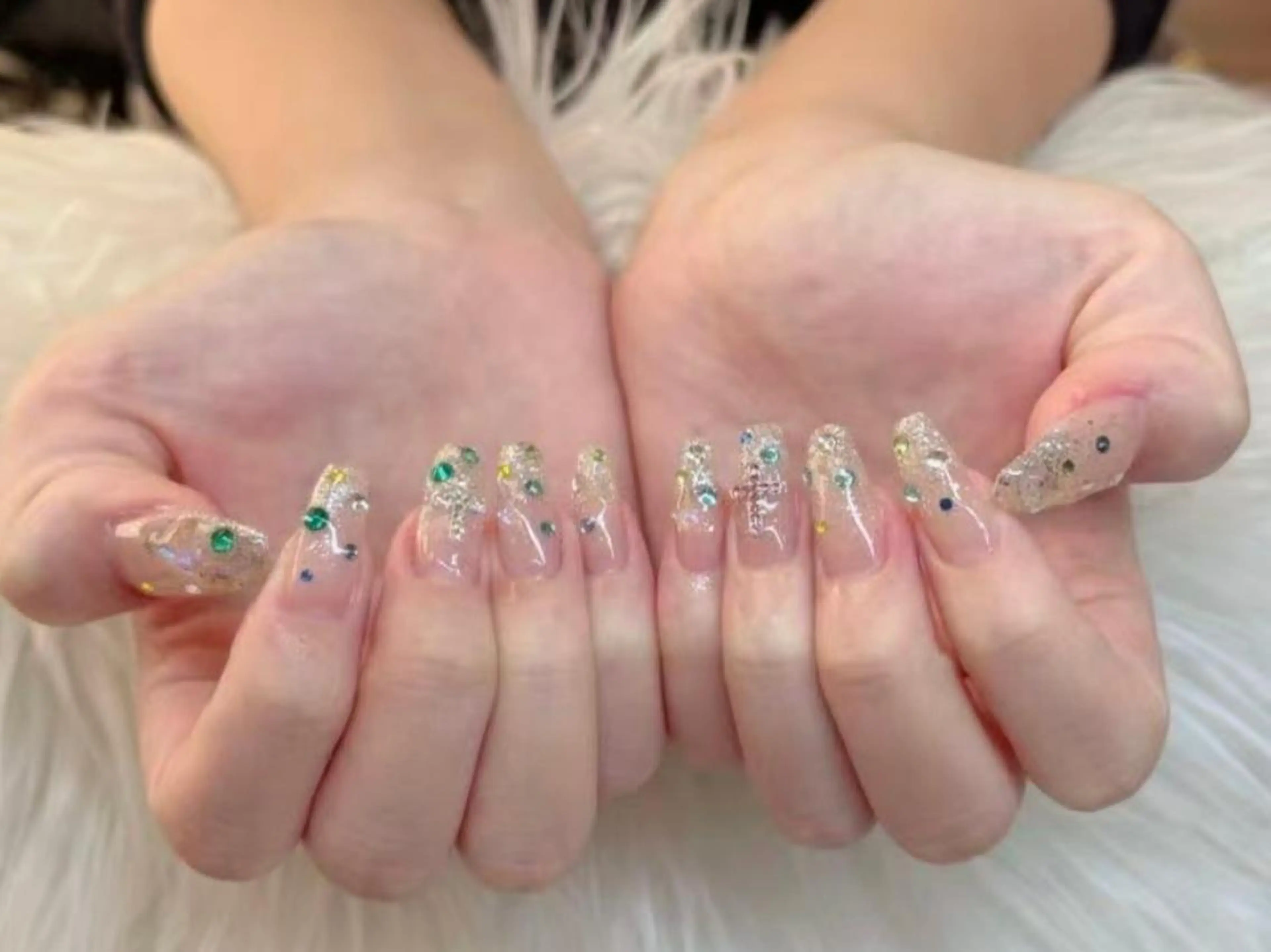 ネイル 長さ出し ジェルネイル 韓国ネイル 持ち込み パラジェル ハンドネイル ハンドケア Hana Bloom Nail💜Akiのネイルデザイン