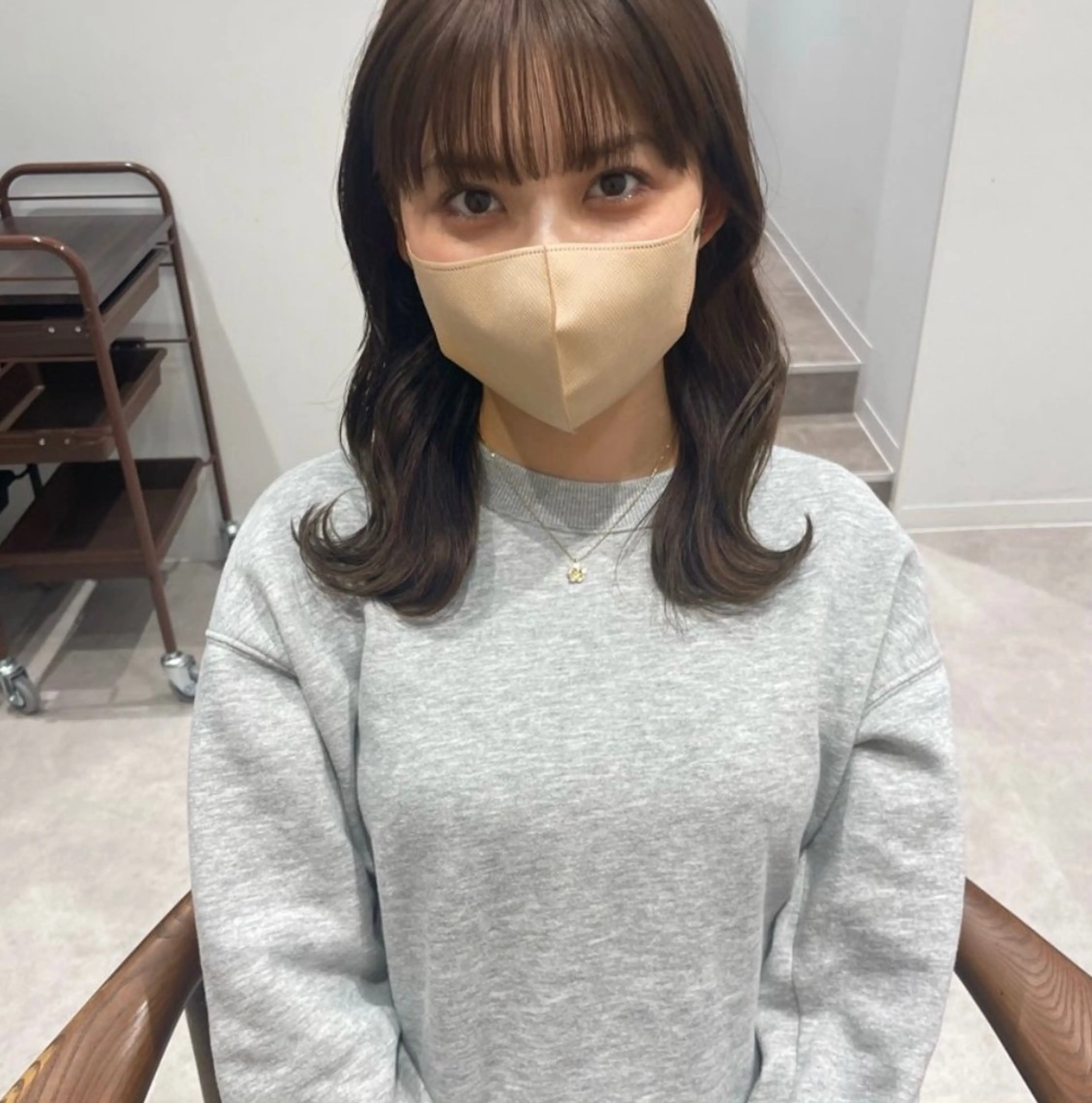 ミディアム カット ヘアカラー トリートメント 東京の技術を 京都で✂︎🕊️💖のヘアスタイル