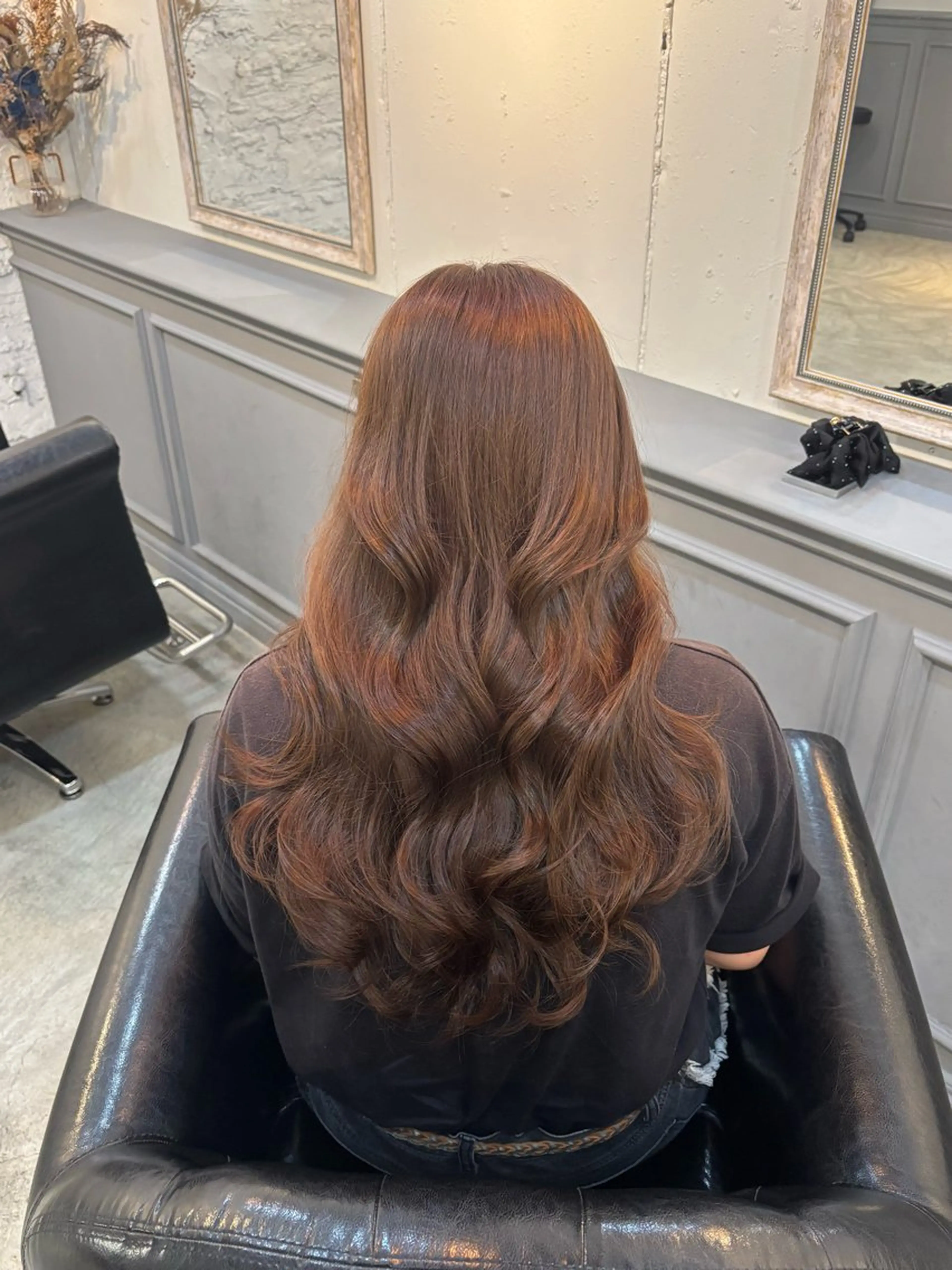 ロング カラー ヘアアレンジ ブリーチ ダブルカラー ブリーチなしカラー 関口 玲那のヘアスタイル