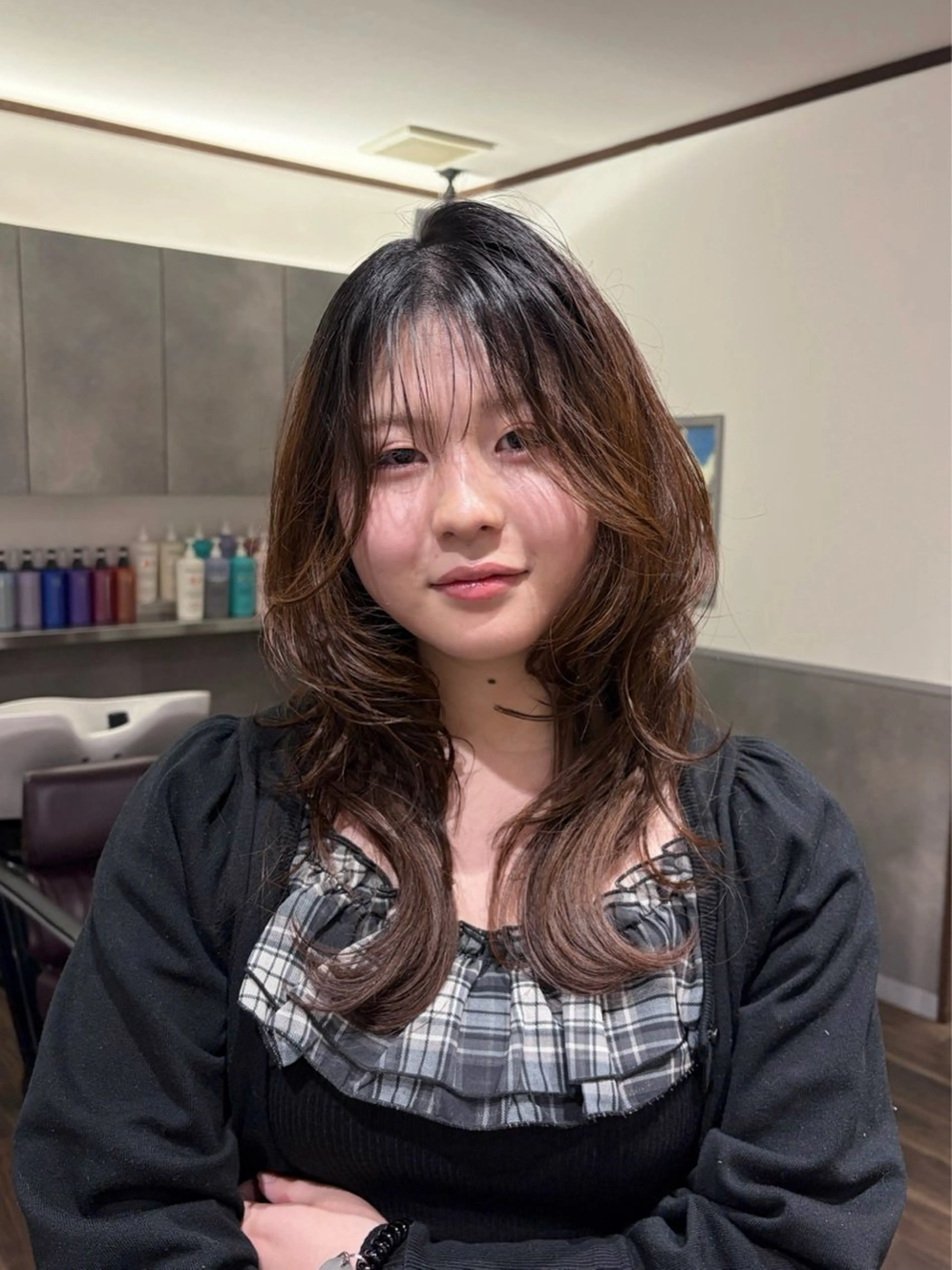 ロング ハッシュカット カット レイヤー🩶🎀 ブリーチ/なるのヘアスタイル