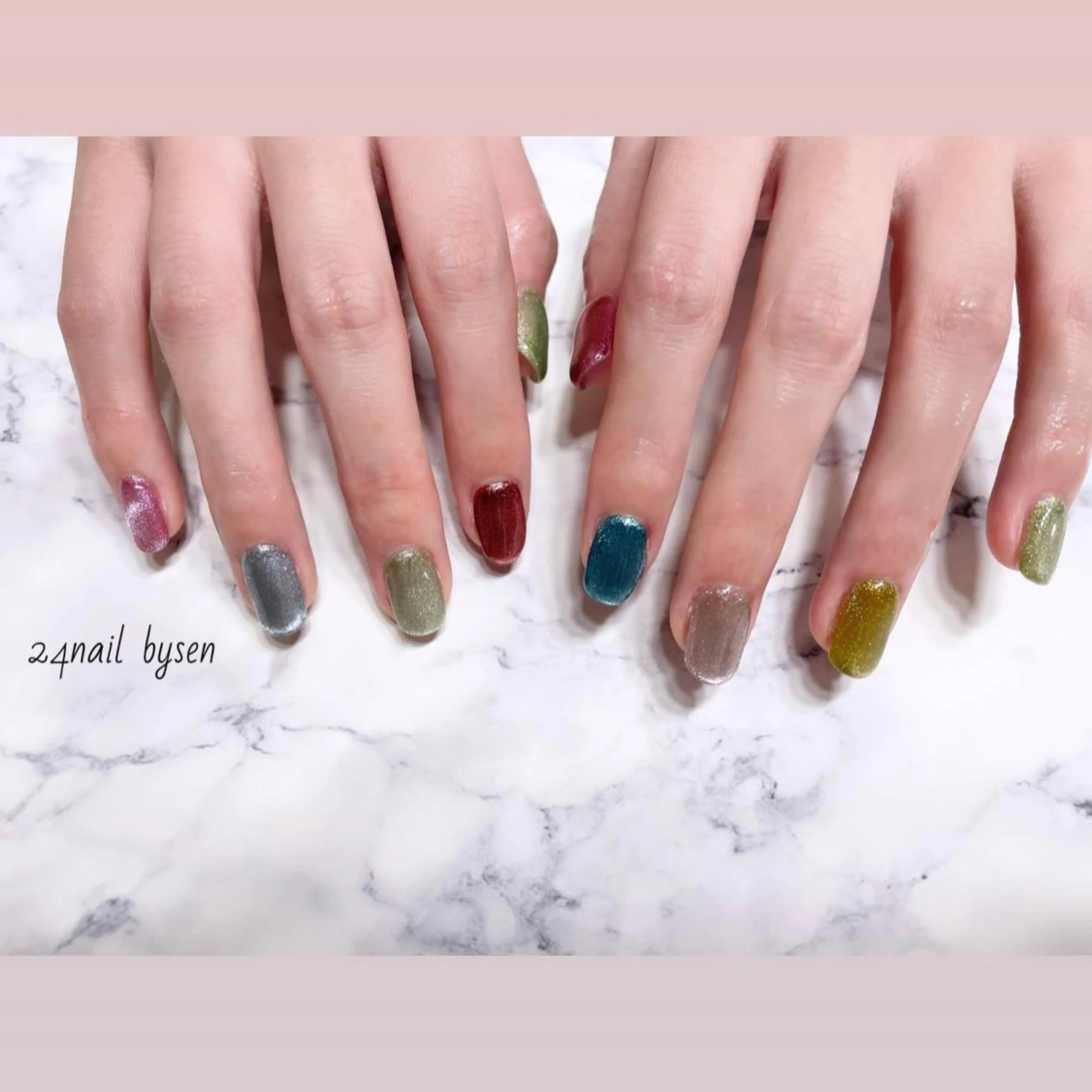 ネイル マグネットネイル ハンドネイル Atelier by 24nail/Ayaのネイルデザイン