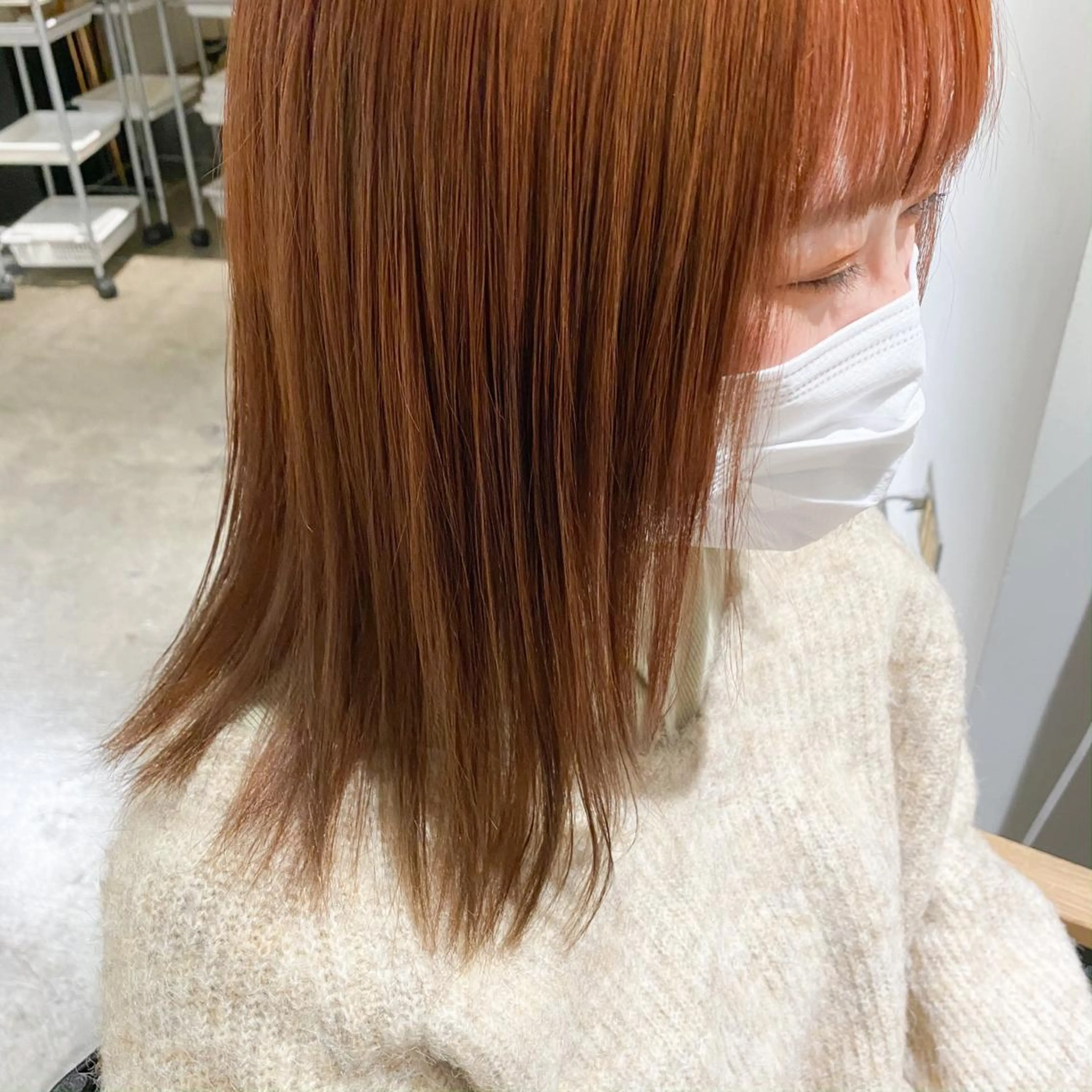 ミディアム カラー ヘアカラー トリートメント 🌼透明感艶カラー オリーブ🌼河村咲のヘアスタイル