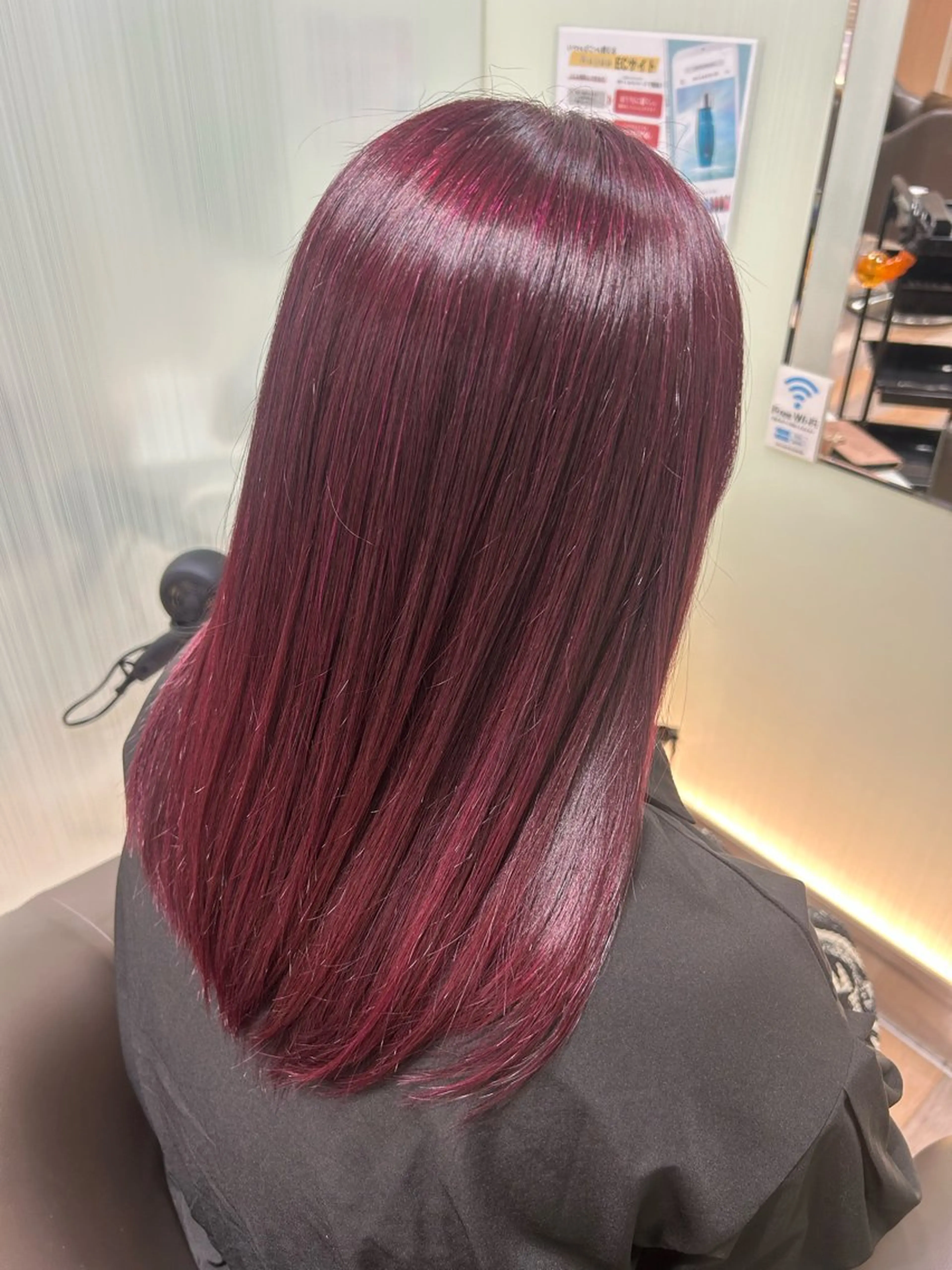 ロング カラー ボルドーカラー ピンクカラー ヘアカラー カット⚡️カラー🫧 募集中/愛海のヘアスタイル