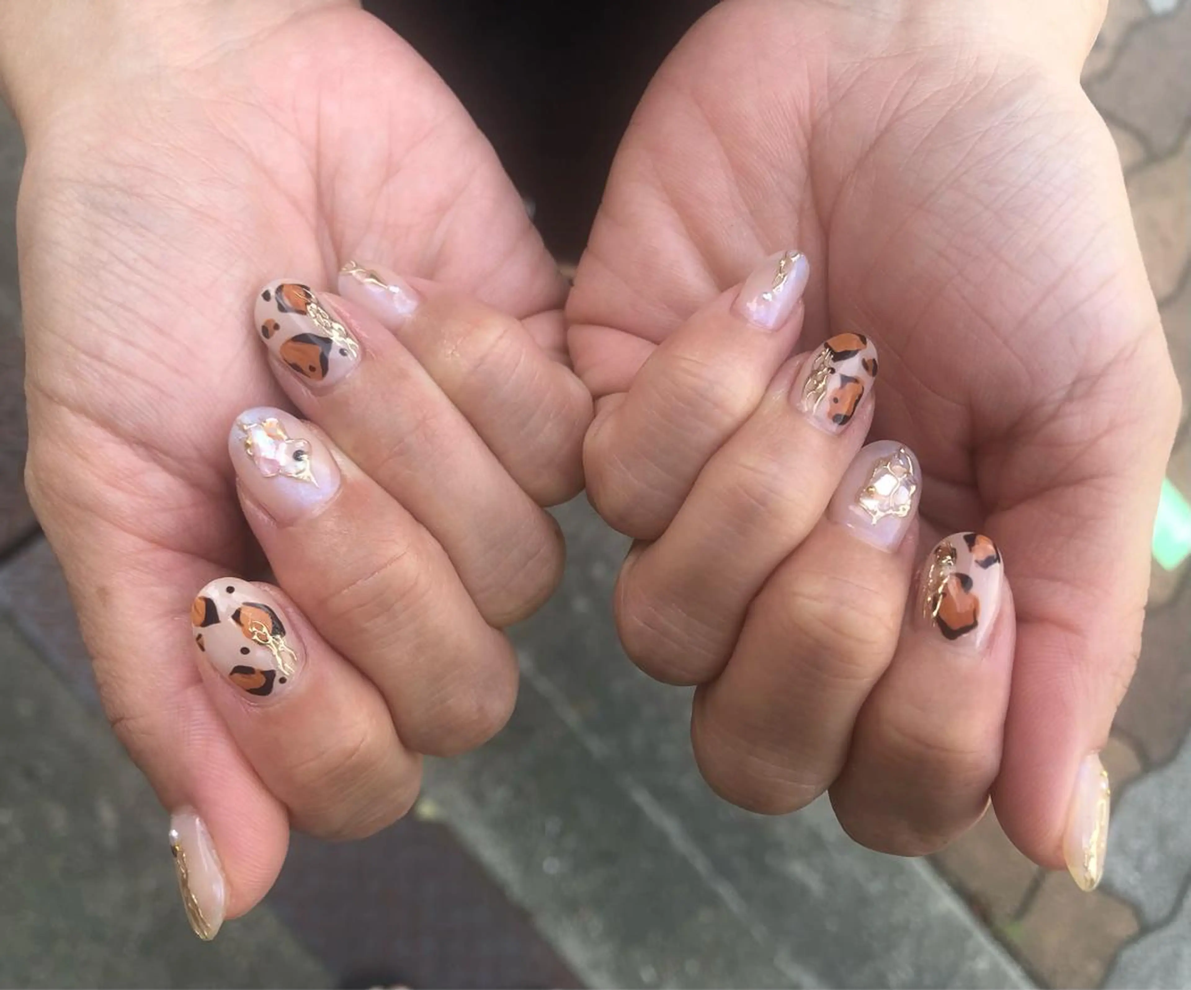 ネイル ゴールド ミラーネイル Nakano Kanaのネイルデザイン