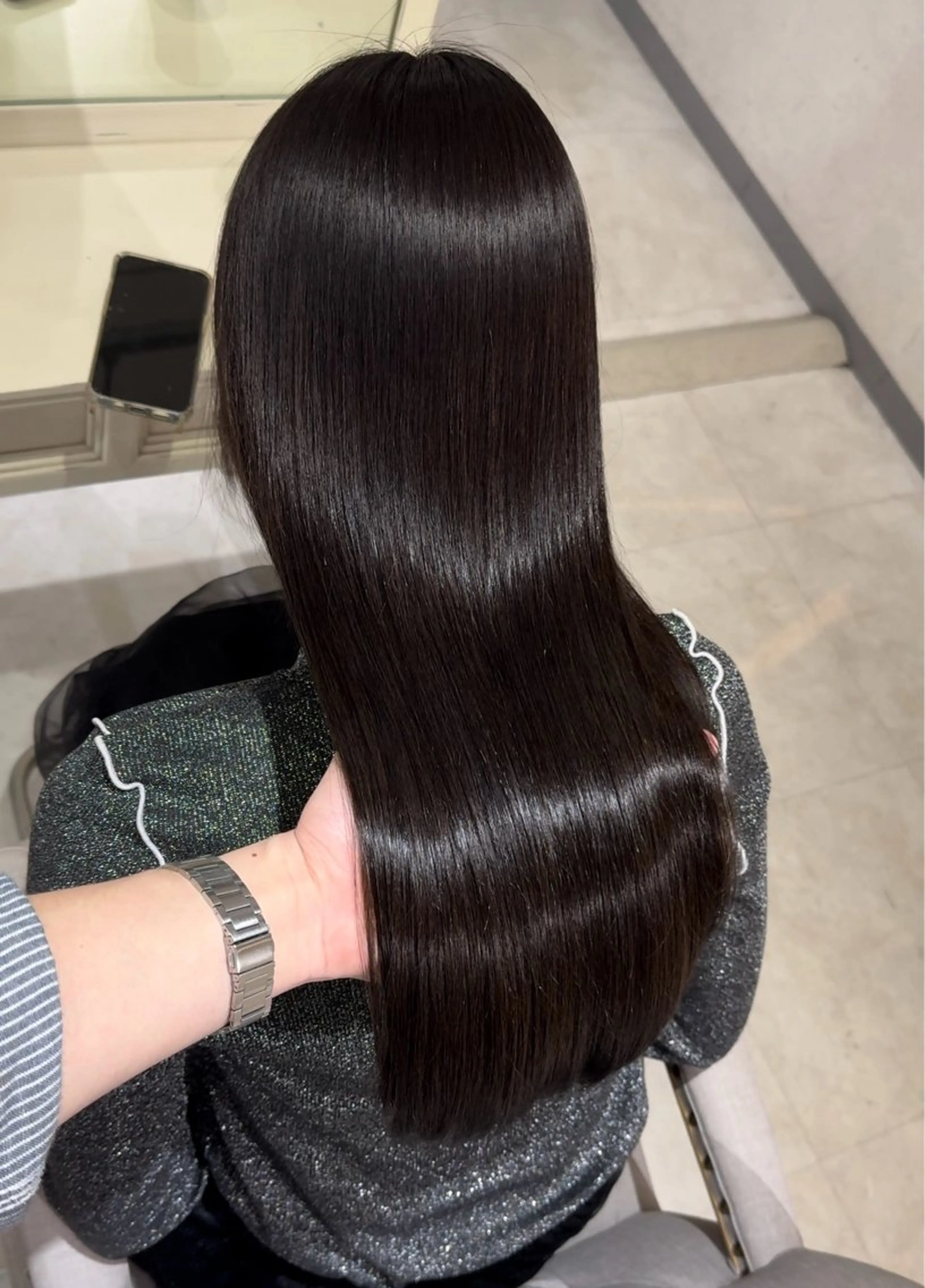 ロング 髪質改善 縮毛矯正 トリートメント 酸性ストレート 髪質改善×縮毛矯正 Core 片山健太のヘアスタイル