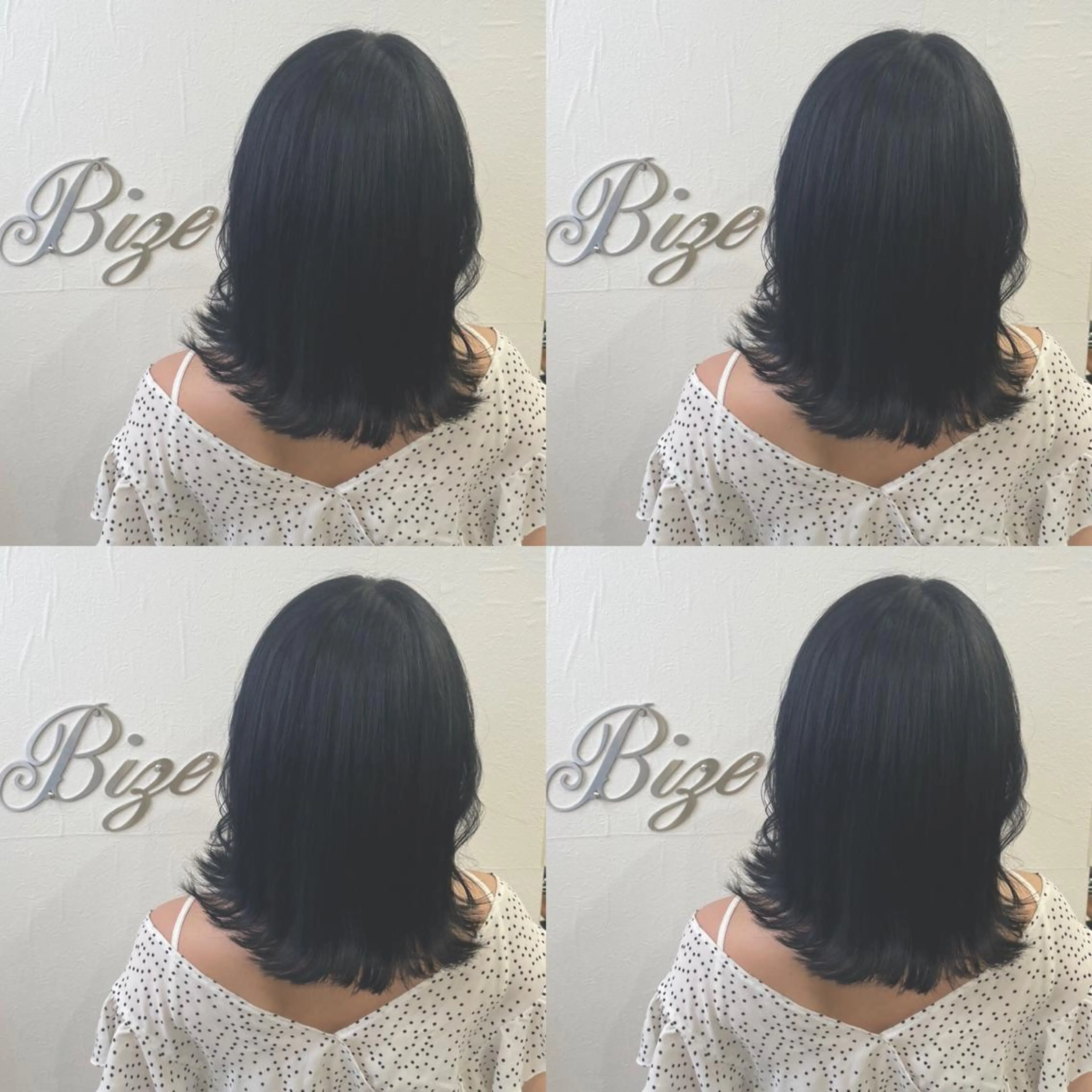 セミロング カラー 黒髪 ブルーカラー ブルーブラック 🌷MAYU 🌷のヘアスタイル