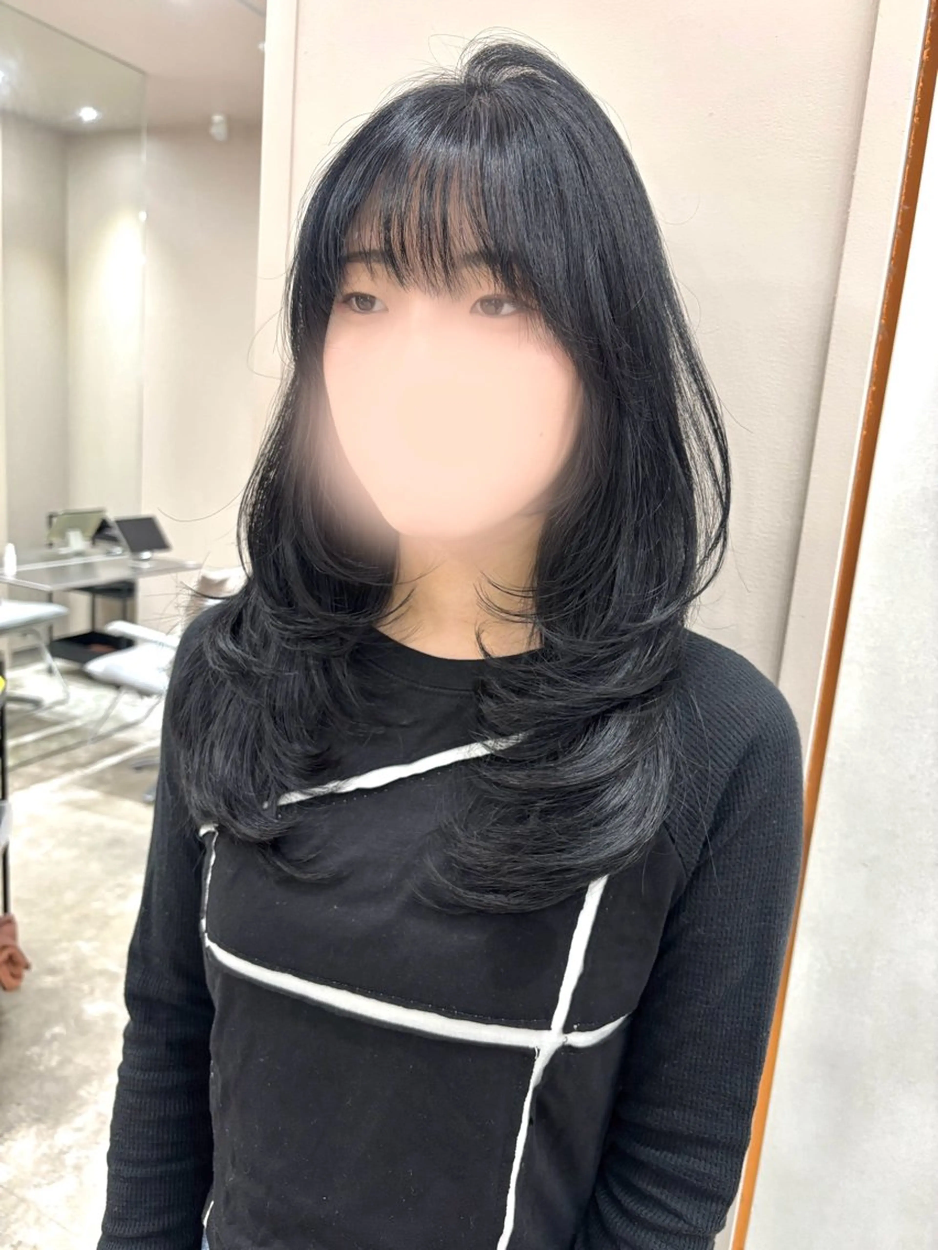 ロング 韓国風ヘア レイヤーカット カット ヘアカラー トリートメント コトネ🫧 韓国風レイヤーカットのヘアスタイル