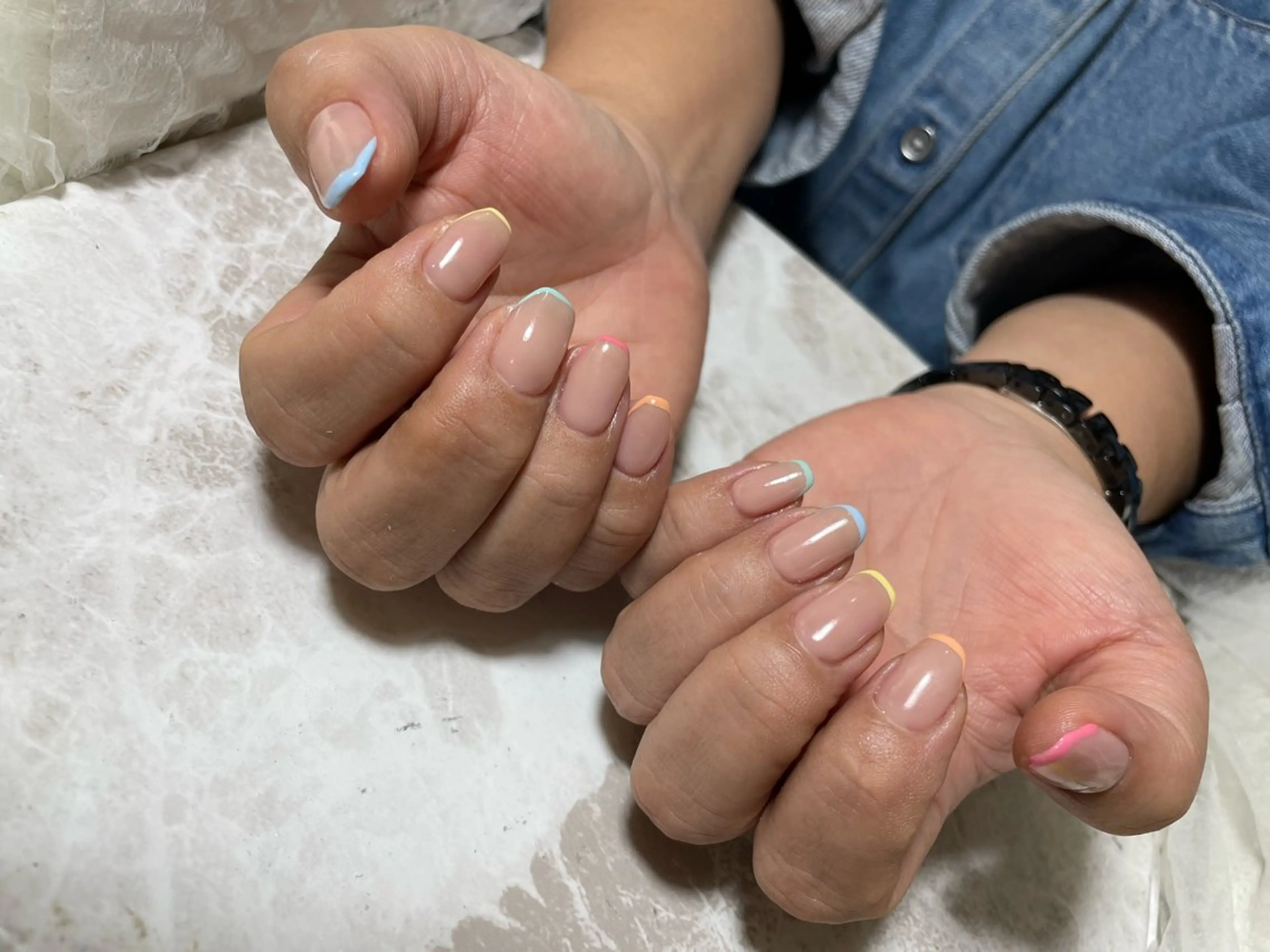 ネイル フレンチネイル 持ち込み lulucharis nailのネイルデザイン