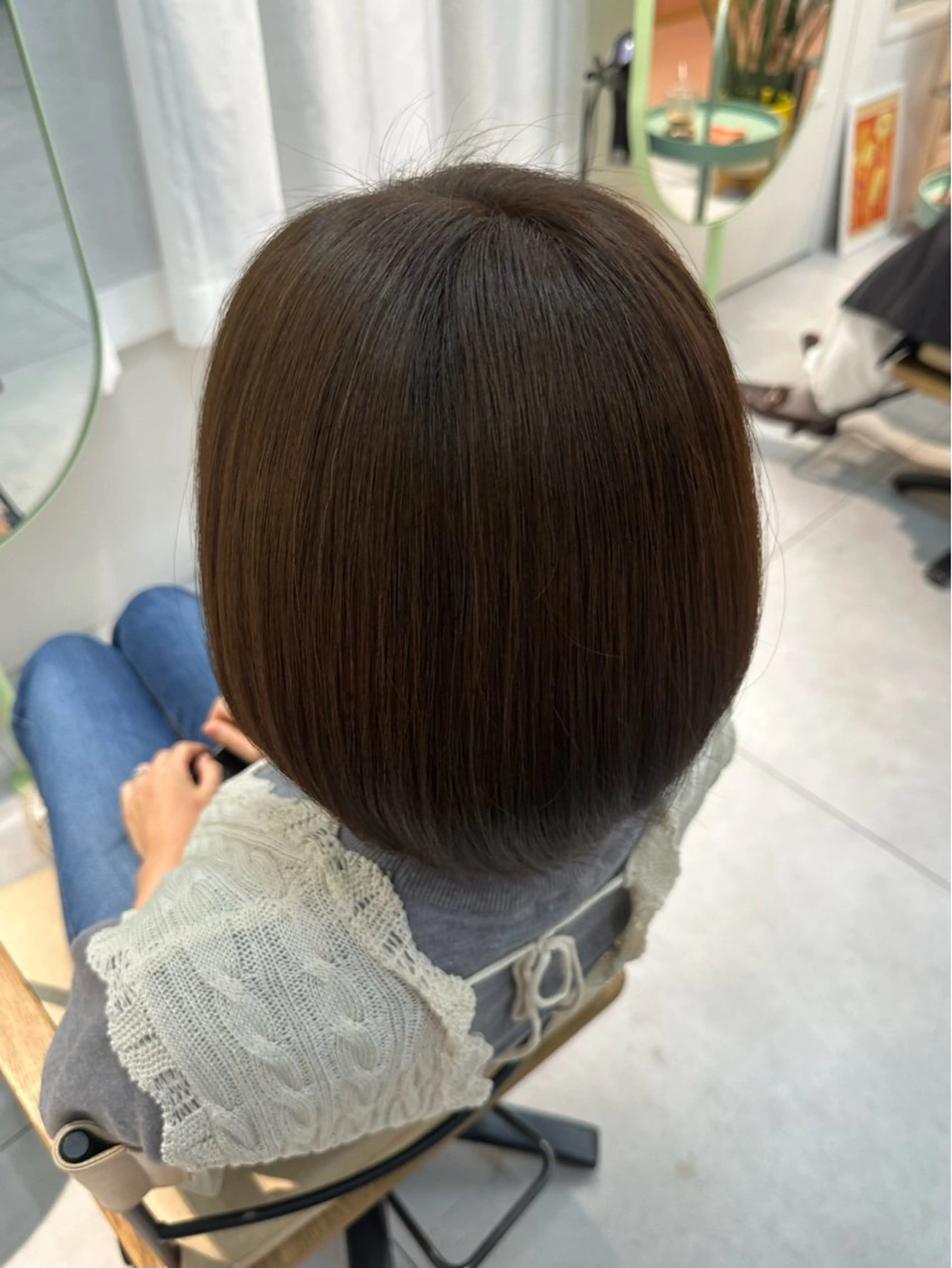 ミディアム カラー ブラウンカラー 安井 美咲希のヘアスタイル