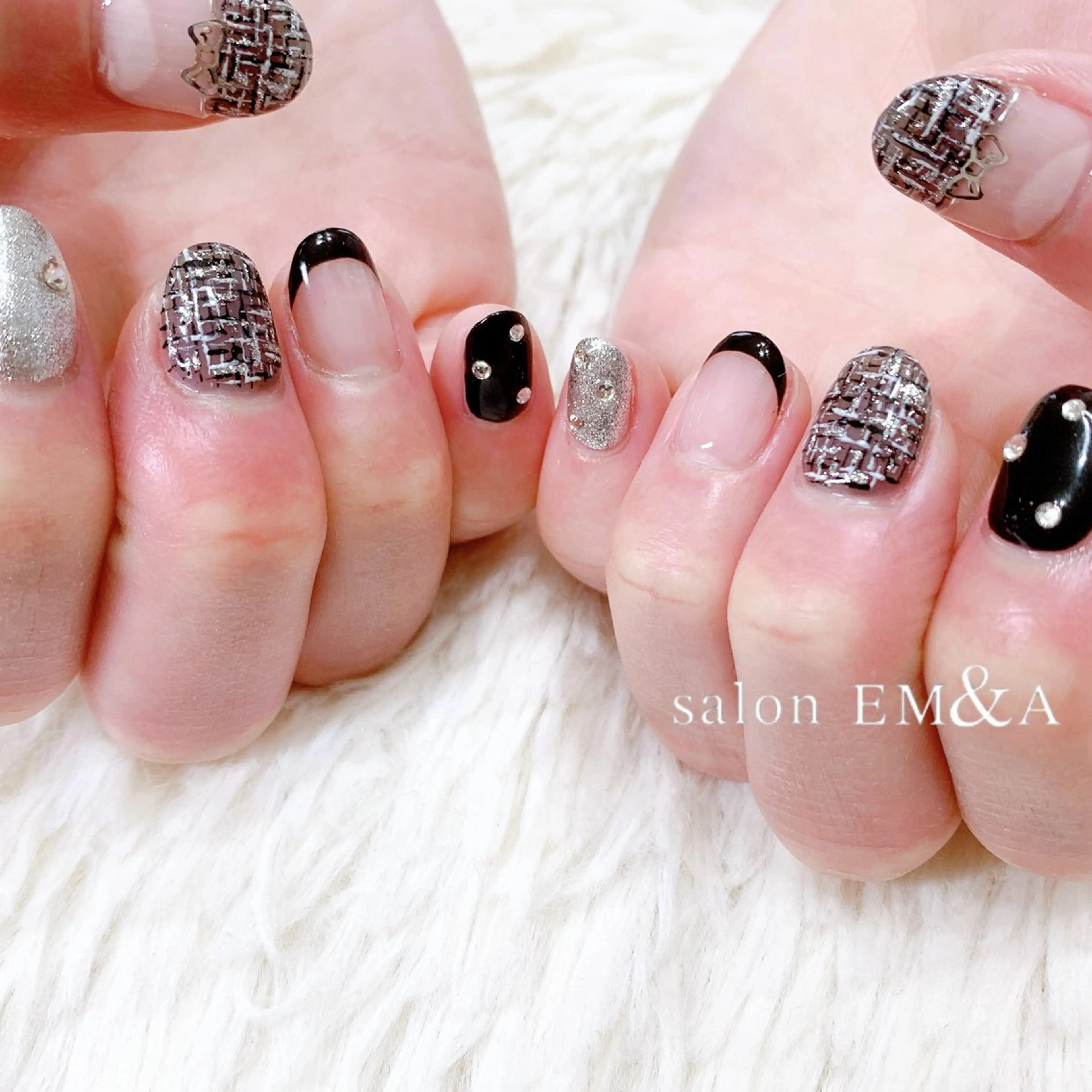ネイル ツイードネイル salon EM&A emiのネイルデザイン