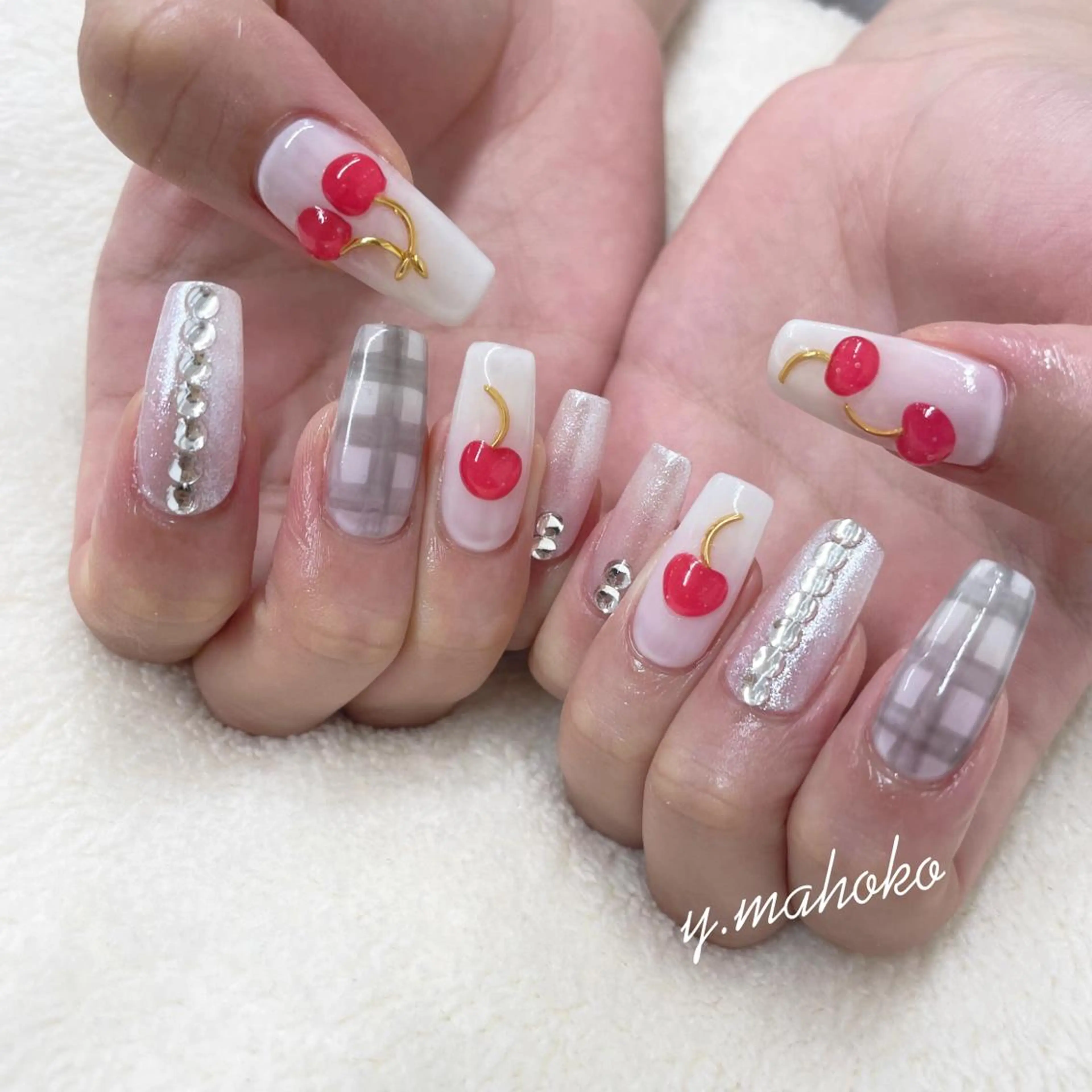 ネイル ハンドネイル パラジェル有/ 長さだし/mahoのネイルデザイン