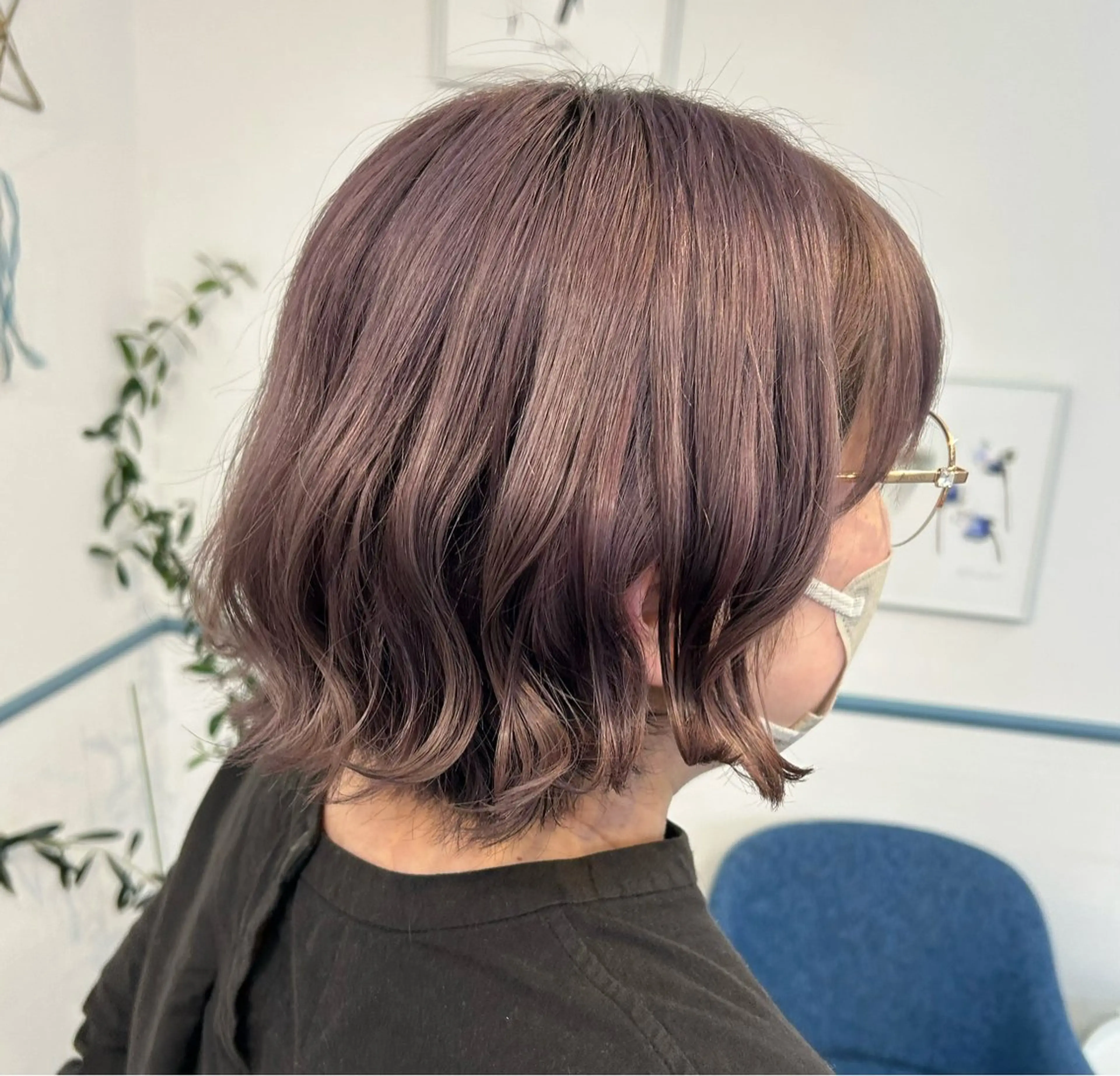 カラー ベージュカラー ブリーチ ラベンダーカラー ヘアカラー 青木 優雅のヘアスタイル