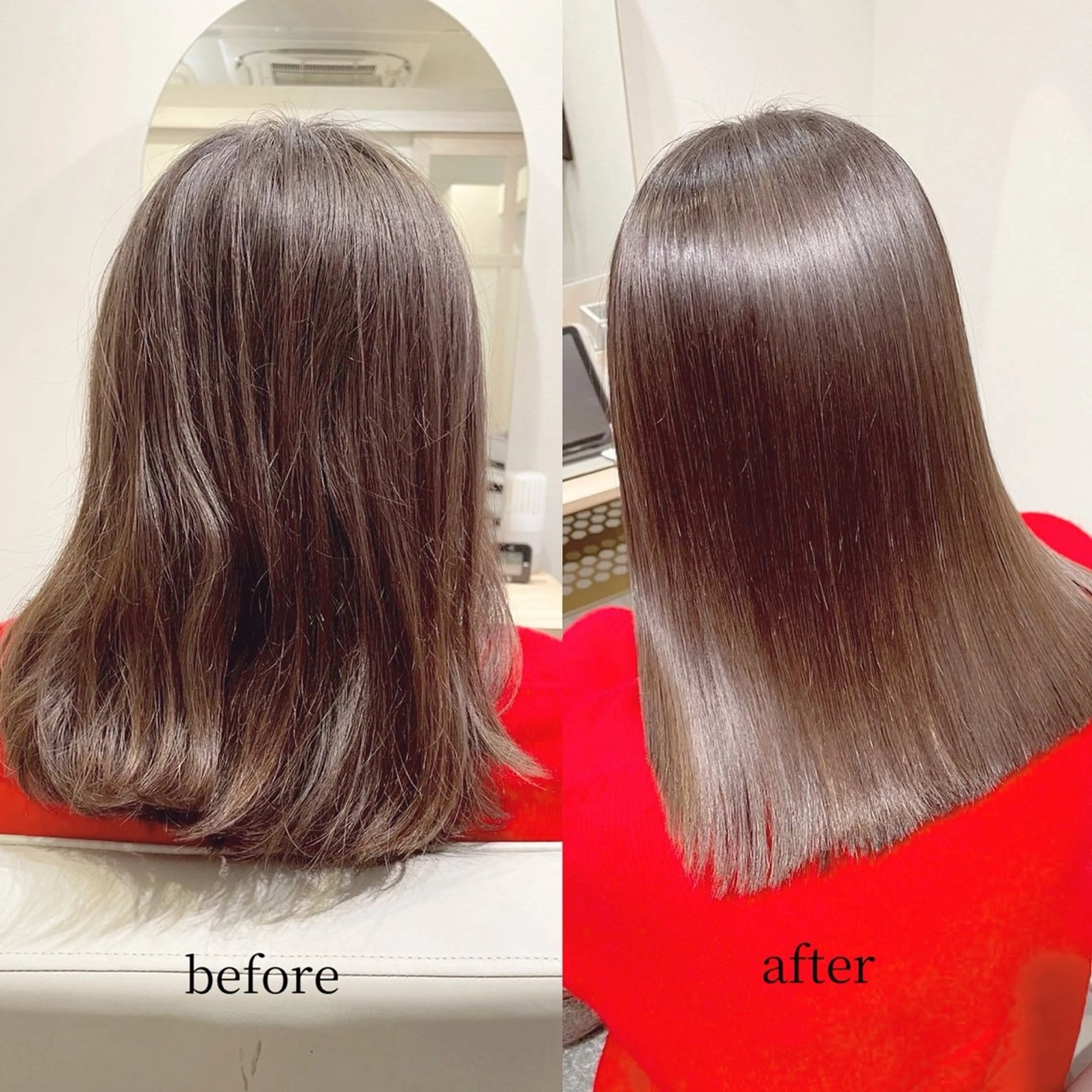 ミディアム 髪質改善 カット 縮毛矯正 【モデル募集中】 髪質改善専門店リアンのヘアスタイル