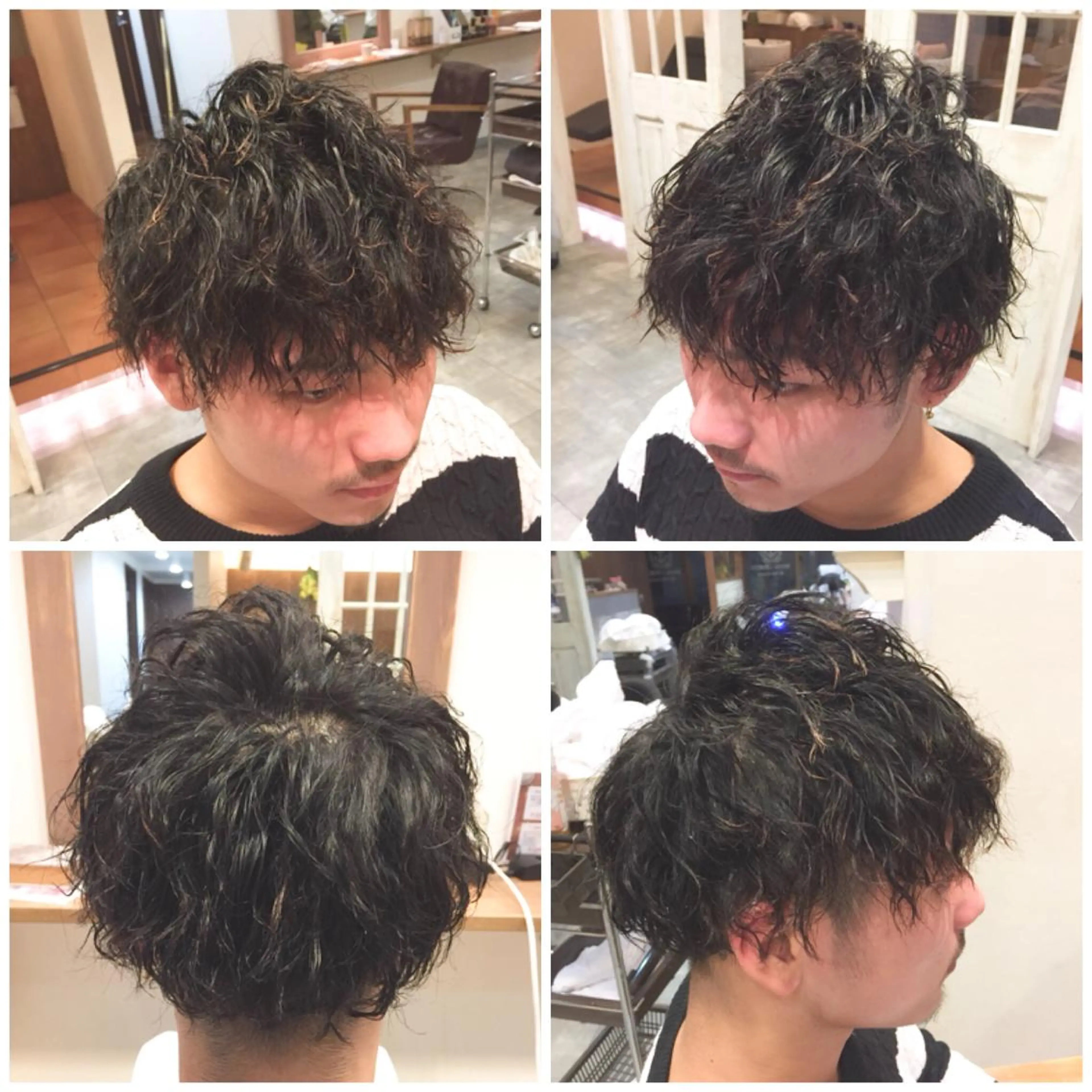 ショート ツイストパーマ ヘアカラー 透明感/ 美髪矯正/田中恭のヘアスタイル