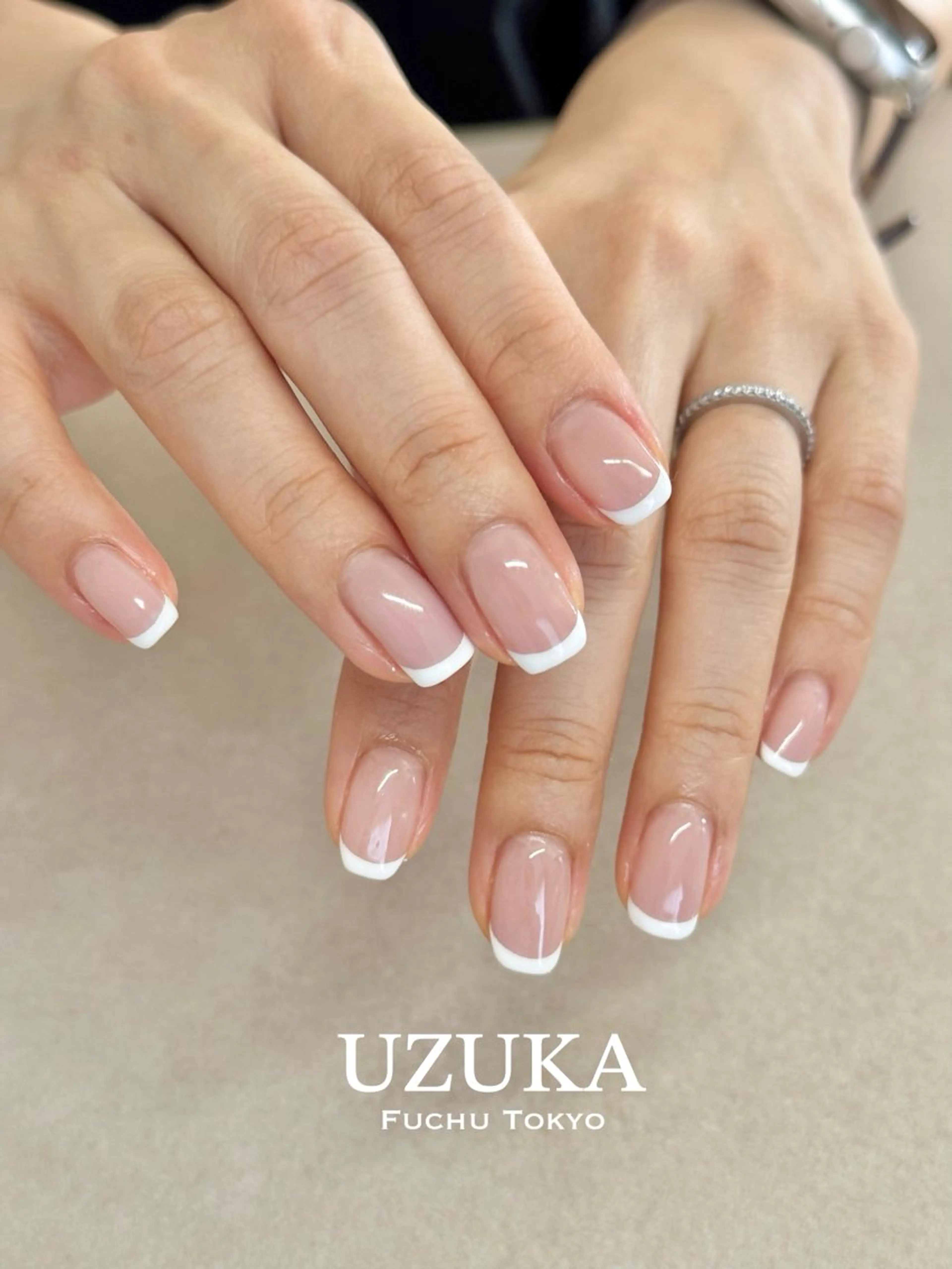 ネイル フレンチネイル オフィスネイル 【 enn 】 Uzuka Yukaのネイルデザイン