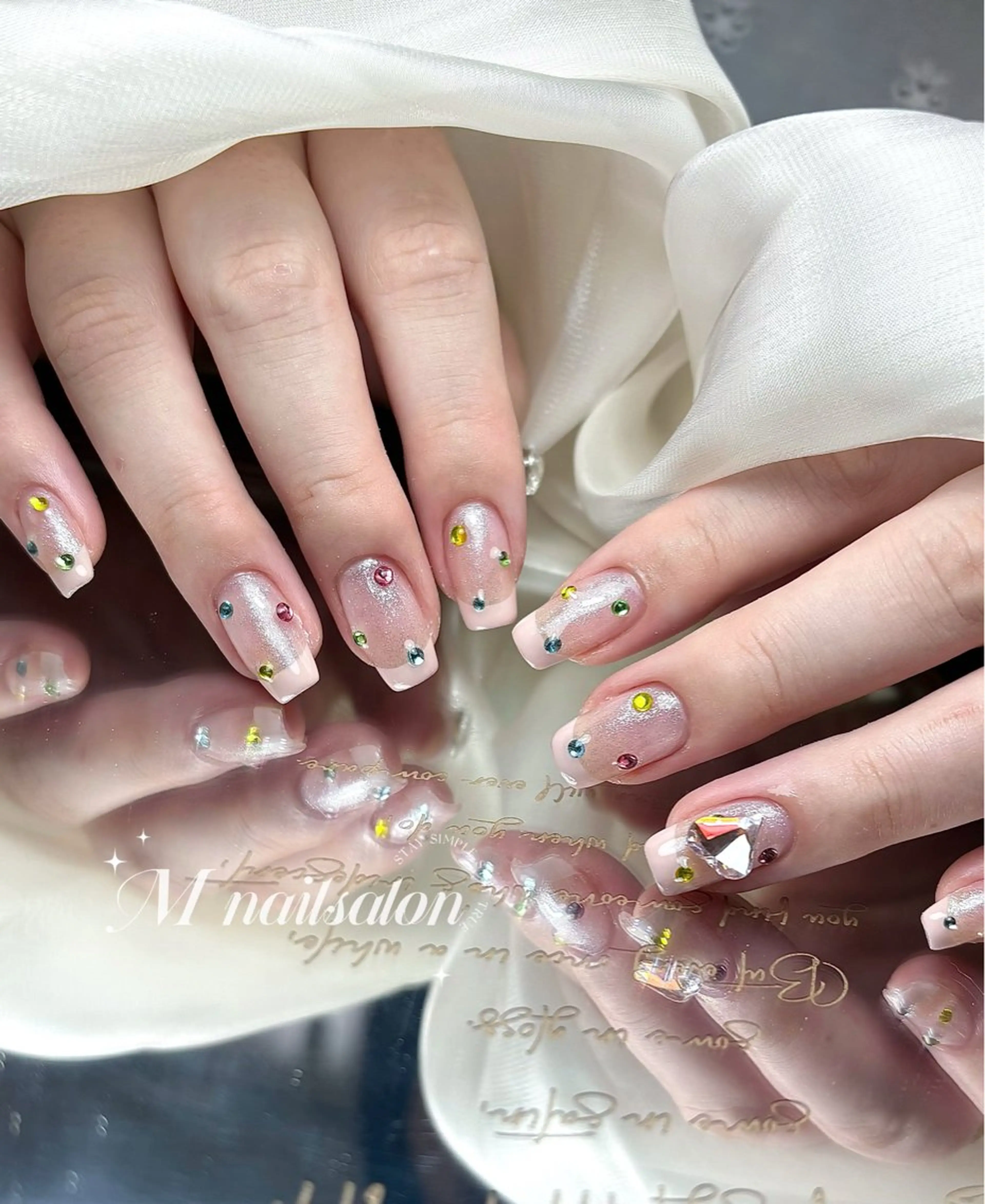 ネイル ハンドネイル M🌷nail 長さだし専門店のネイルデザイン