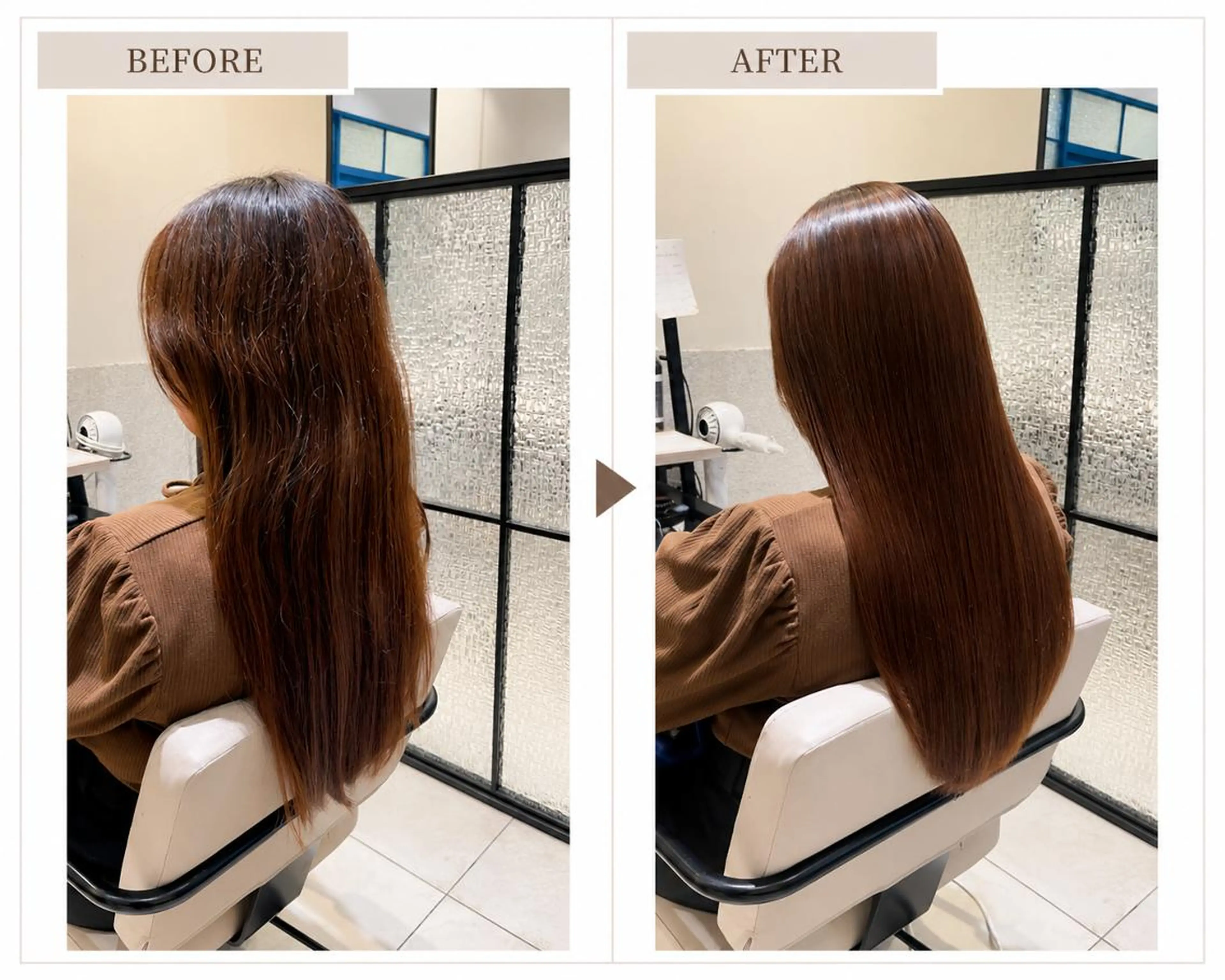 ロング カラー カット ヘアカラー 縮毛矯正 髪質改善・ショートレ イヤーボブ🧡関玲子のヘアスタイル