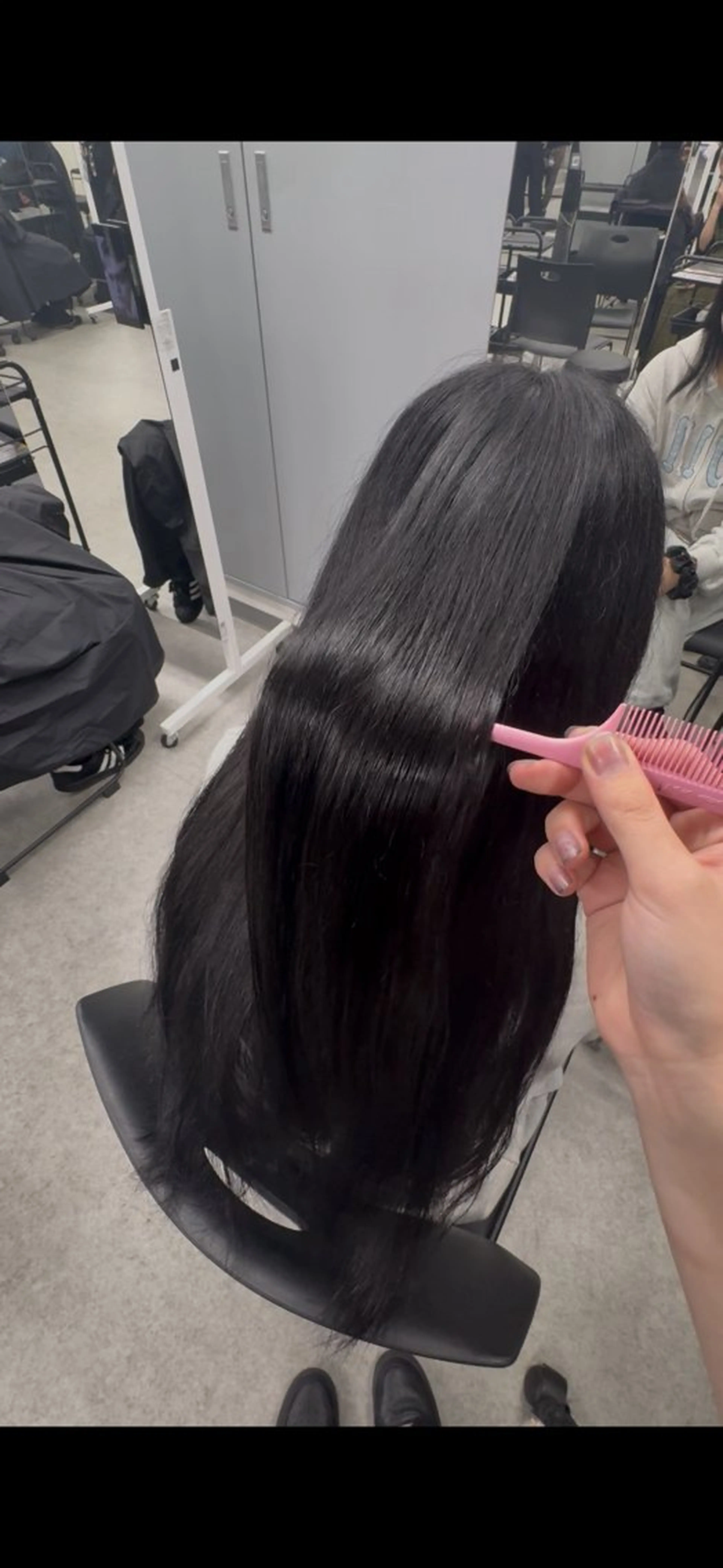 カラー 黒髪 ブルーカラー ブルーブラック 髪質改善 ヘアカラー トリートメント 💎寒色💎 HARUKAのヘアスタイル