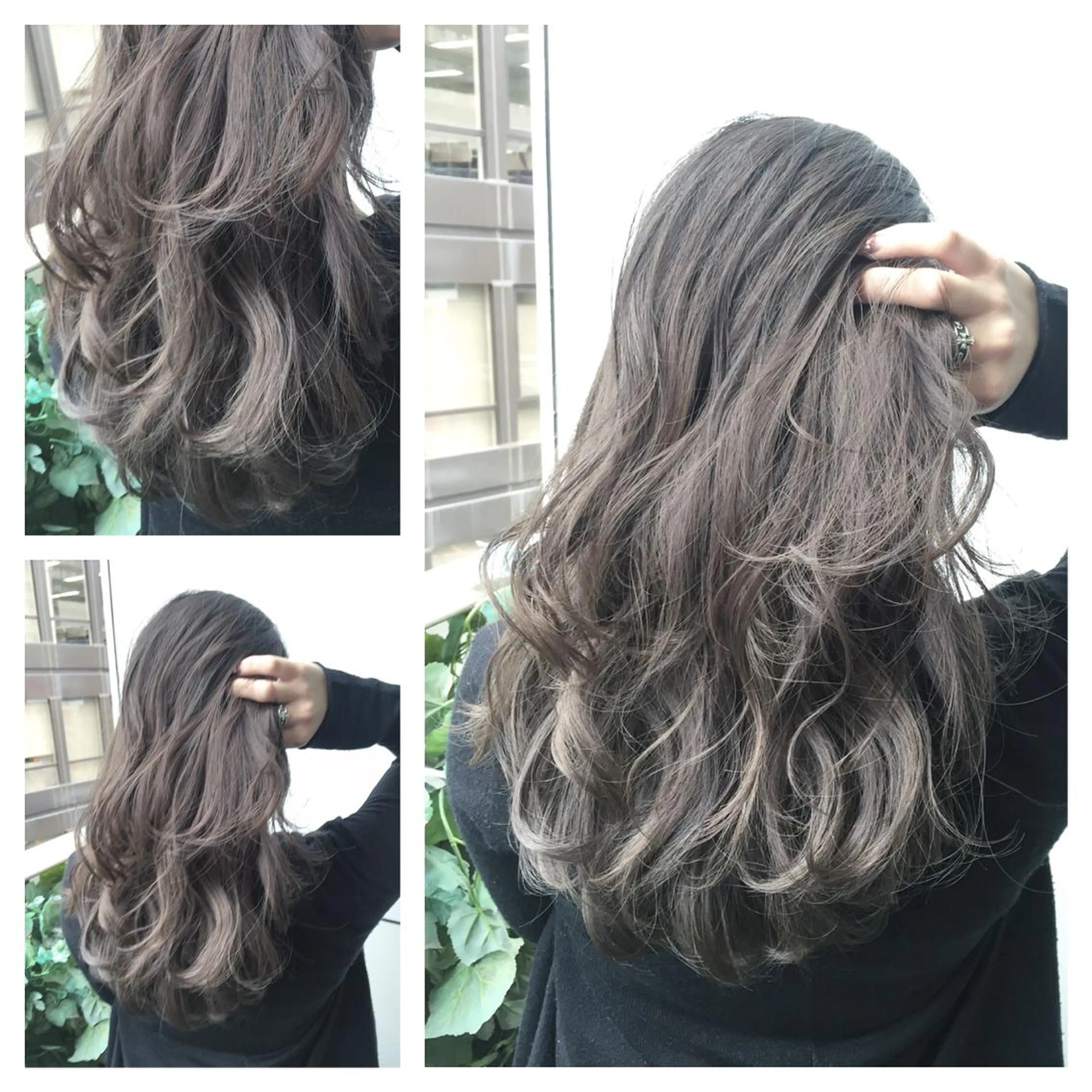 ロング カラー ブリーチ ケアブリーチ シルバー 露木 啓介のヘアスタイル