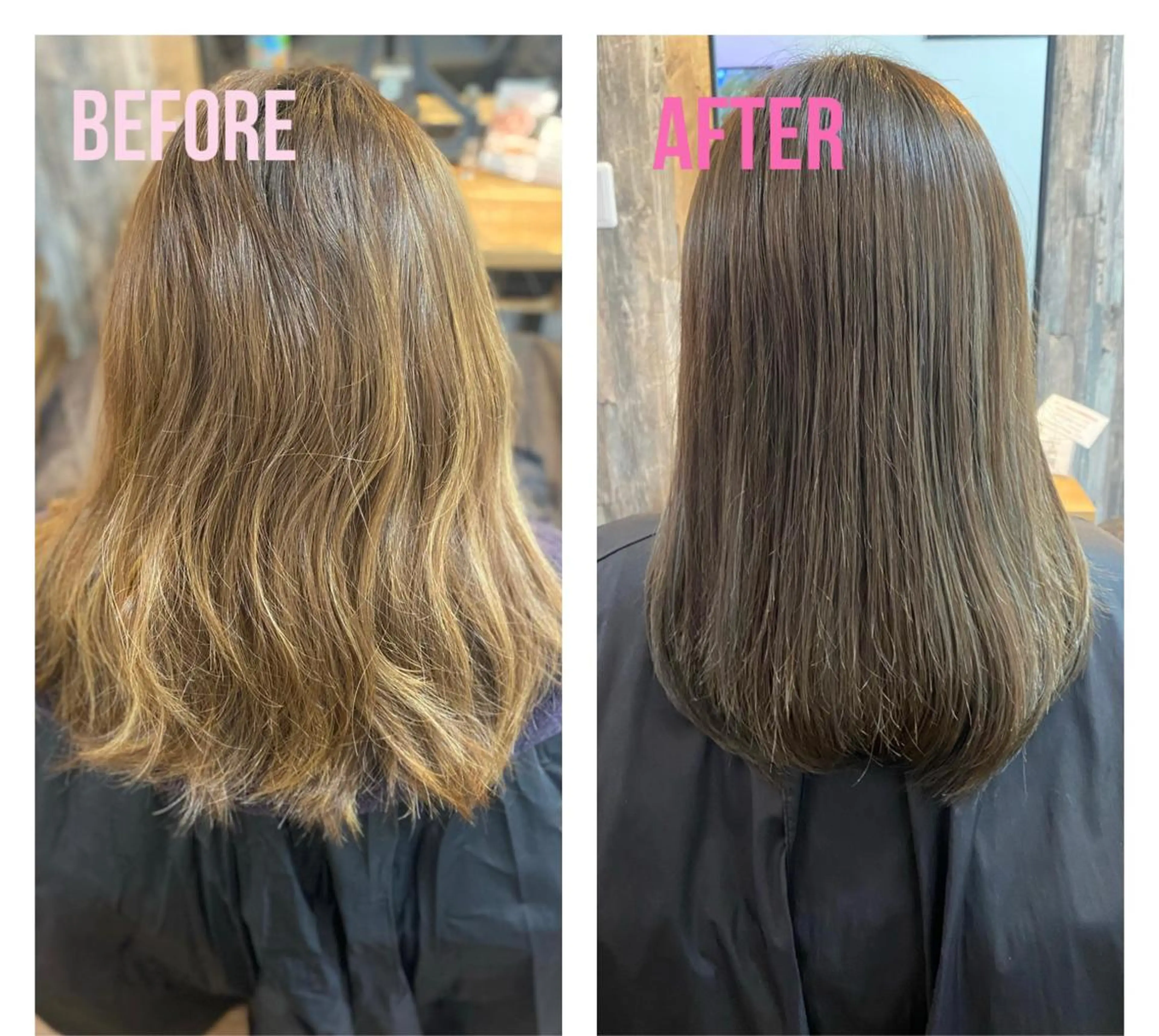 ミディアム カラー ブリーチ ハイライトカラー ハイライト 酸性ストレート Luzir⭐︎ GEN⭐︎のヘアスタイル
