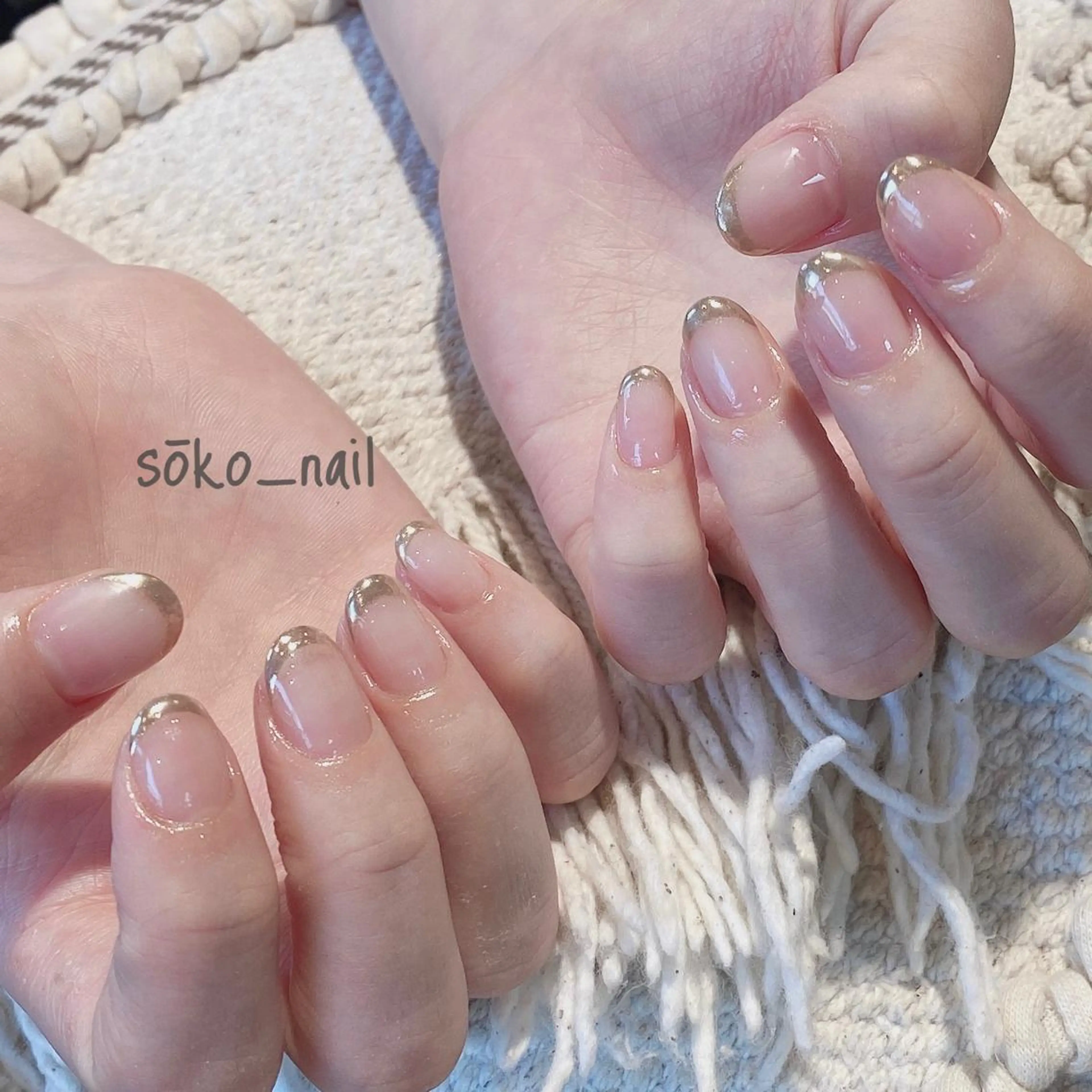 ネイル フレンチネイル ハンドネイル megu  / sōko nailのネイルデザイン