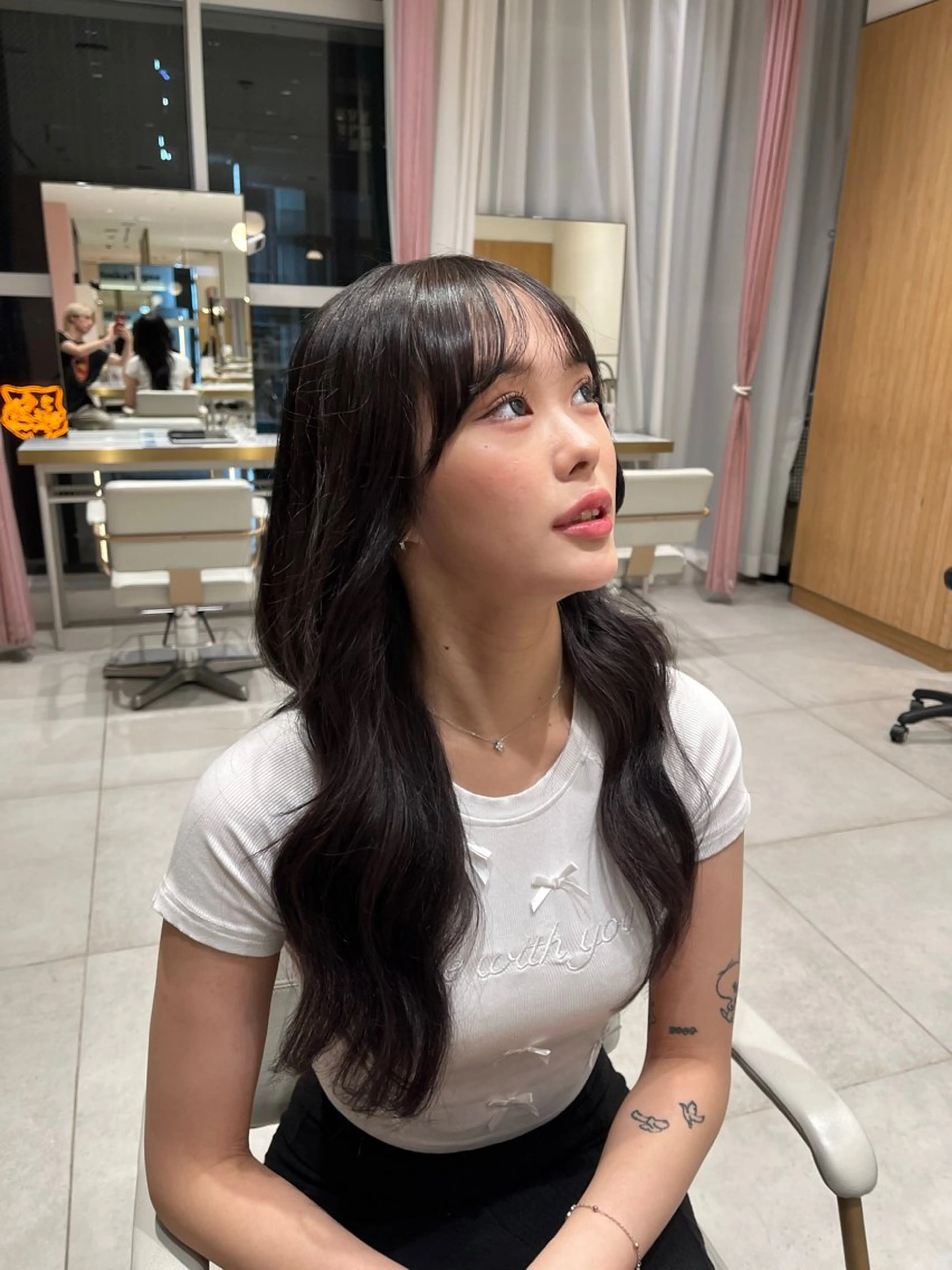 ロング カット ヘアカラー トリートメント 透明感カラー/似合わ せ前髪/柴田礼空のヘアスタイル