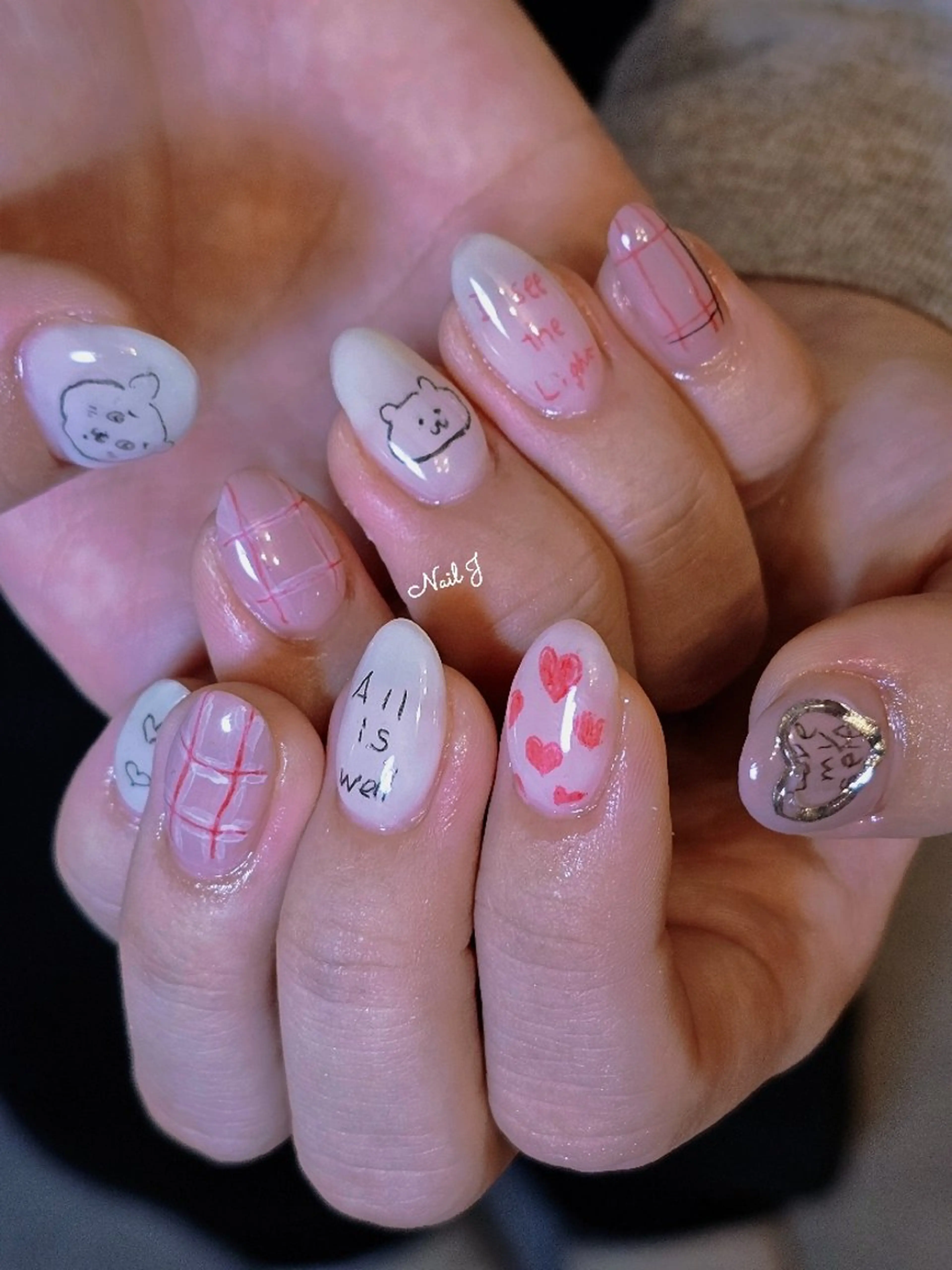 ネイル 韓国ネイル 持ち込み ハンドネイル Nail Jのネイルデザイン