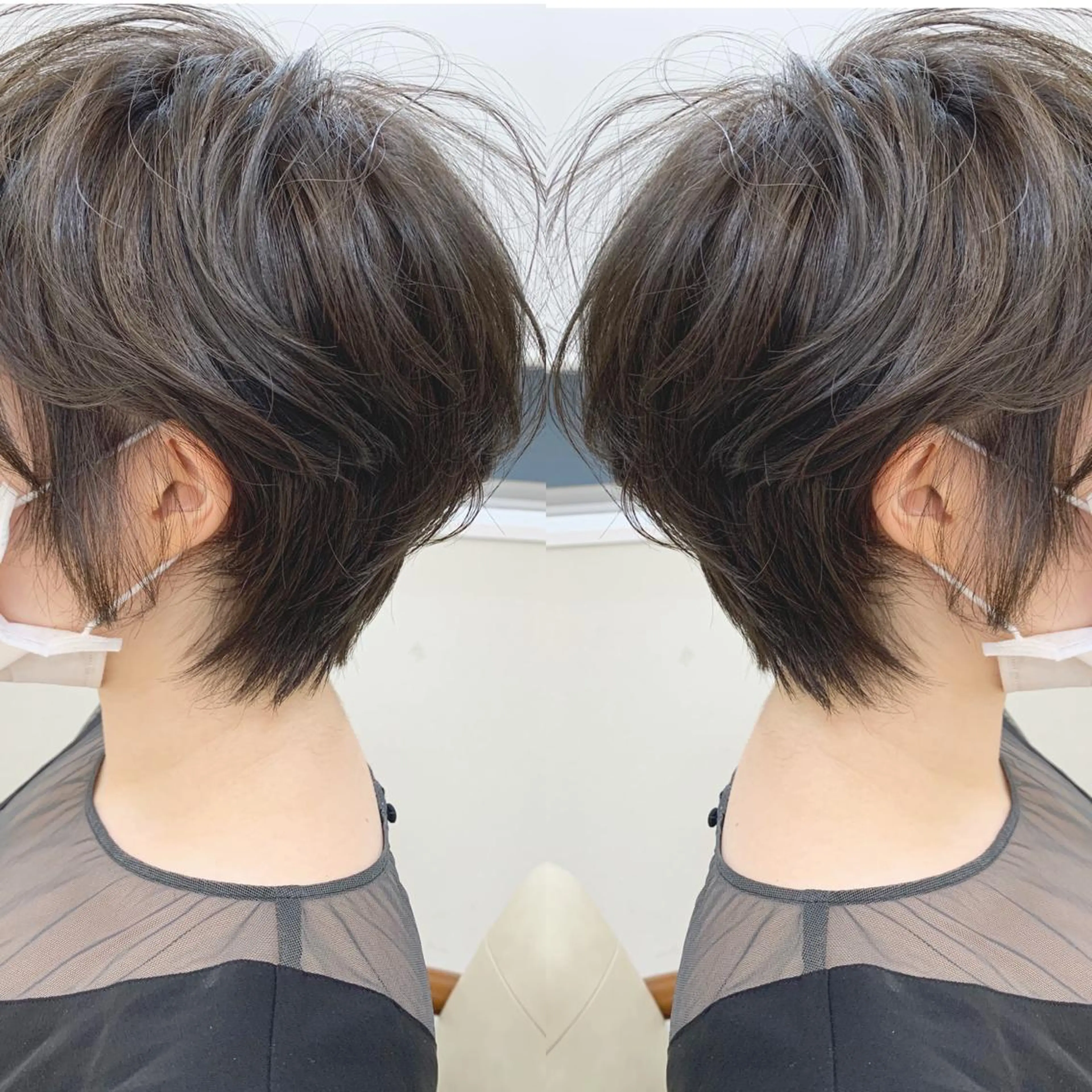 ショート ショートボブ ボブ ショートヘア カット ヘアカラー トリートメント H所属・H (エイチ) 烏丸御池店のヘアスタイル