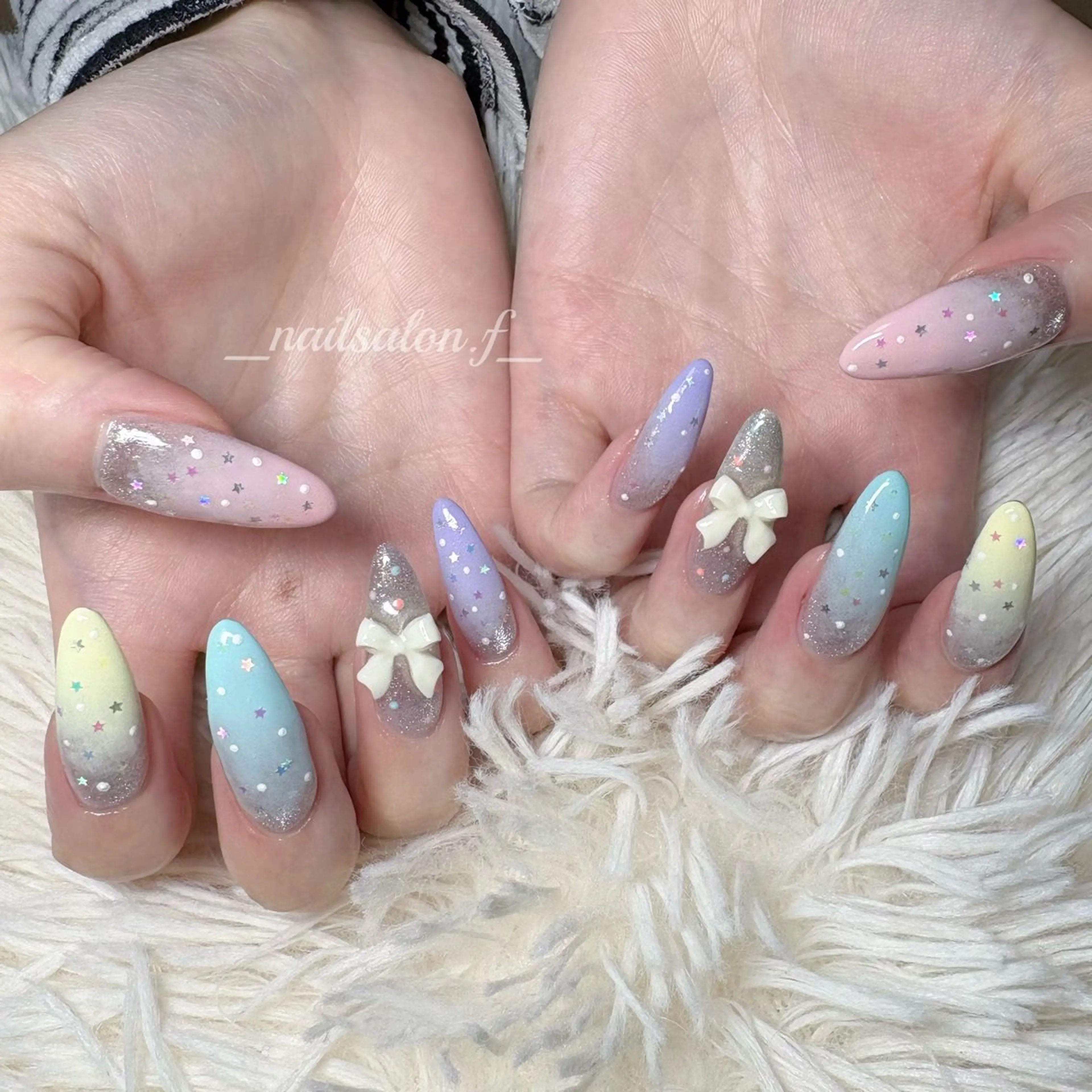 ネイル パステルネイル ハンドネイル Nailsalon Fのネイルデザイン