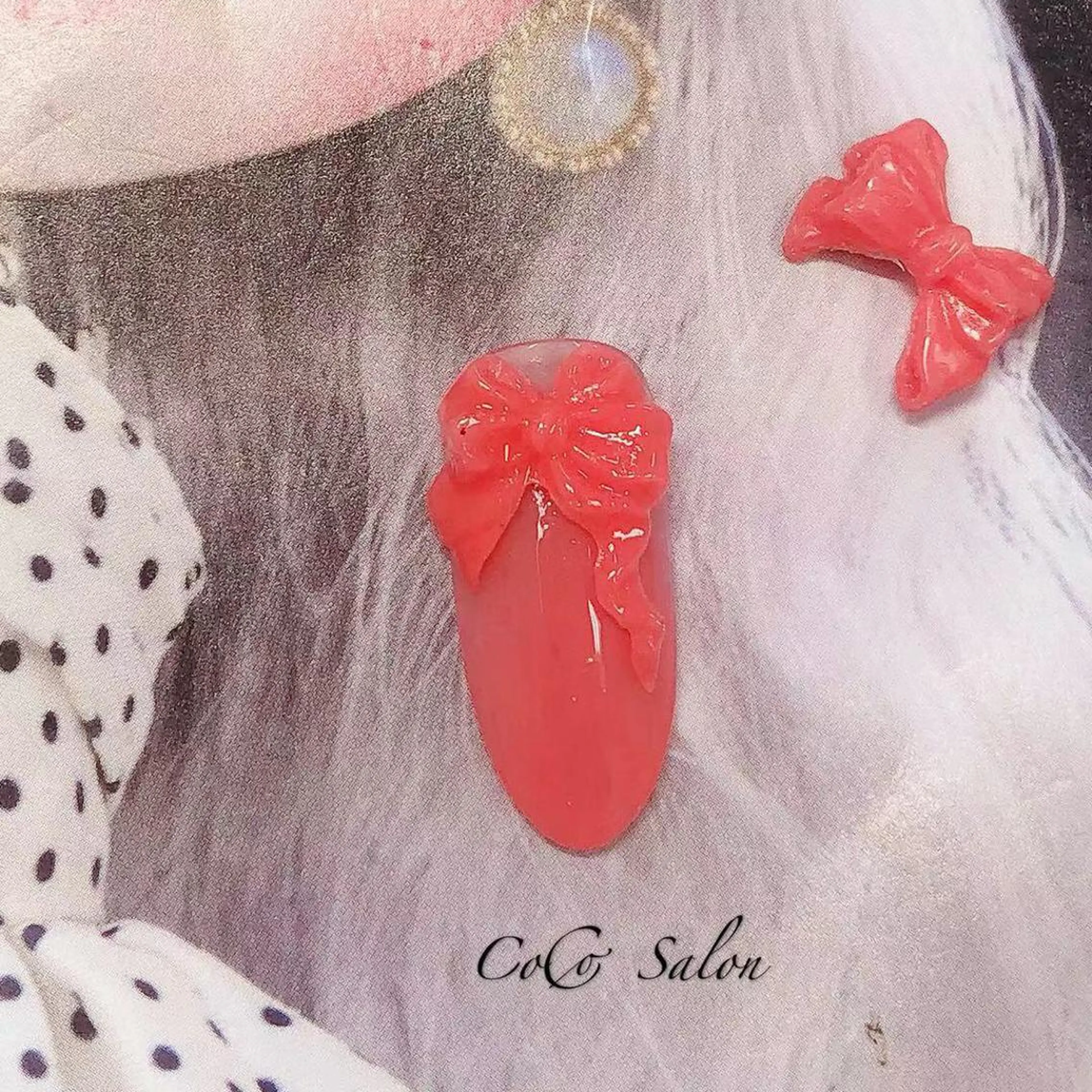 ネイル アートネイル リボン CoCoSalon ネイル/まつ毛予約のネイルデザイン