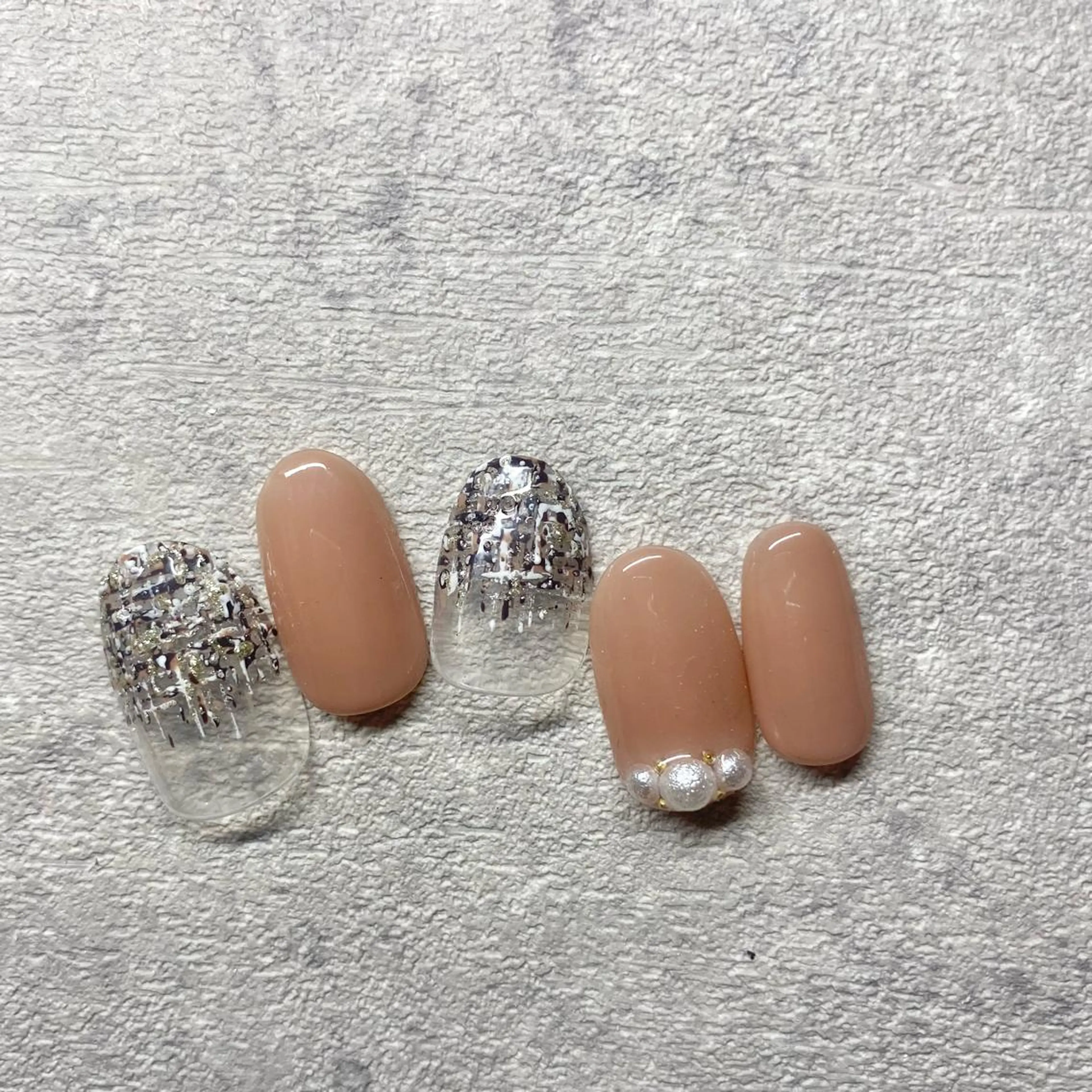 ネイル アートネイル フットネイル ニュアンスネイル 冬ネイル 山田 貴子のネイルデザイン