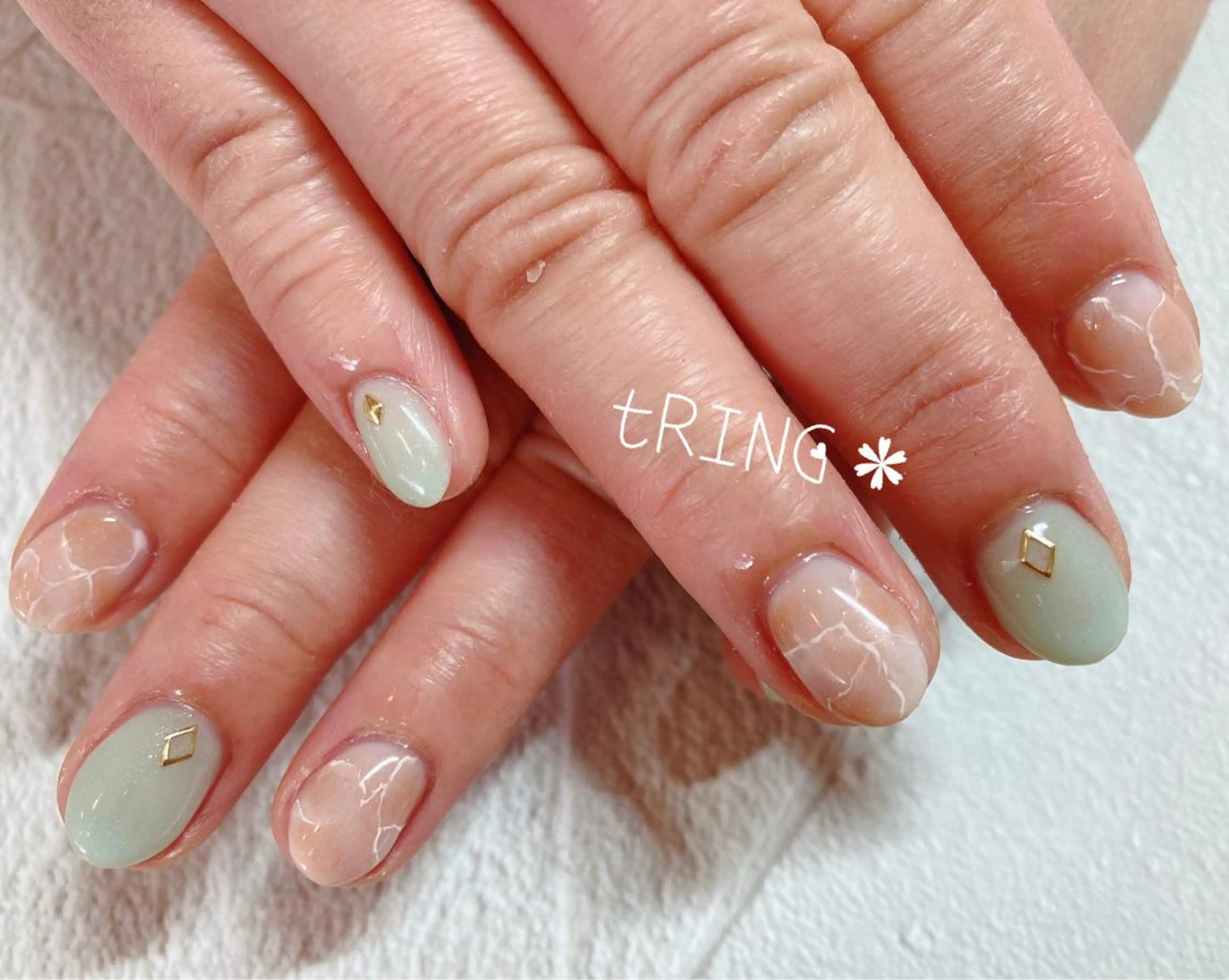 ネイル ハンドネイル tRING＊ しいの木台のネイルデザイン