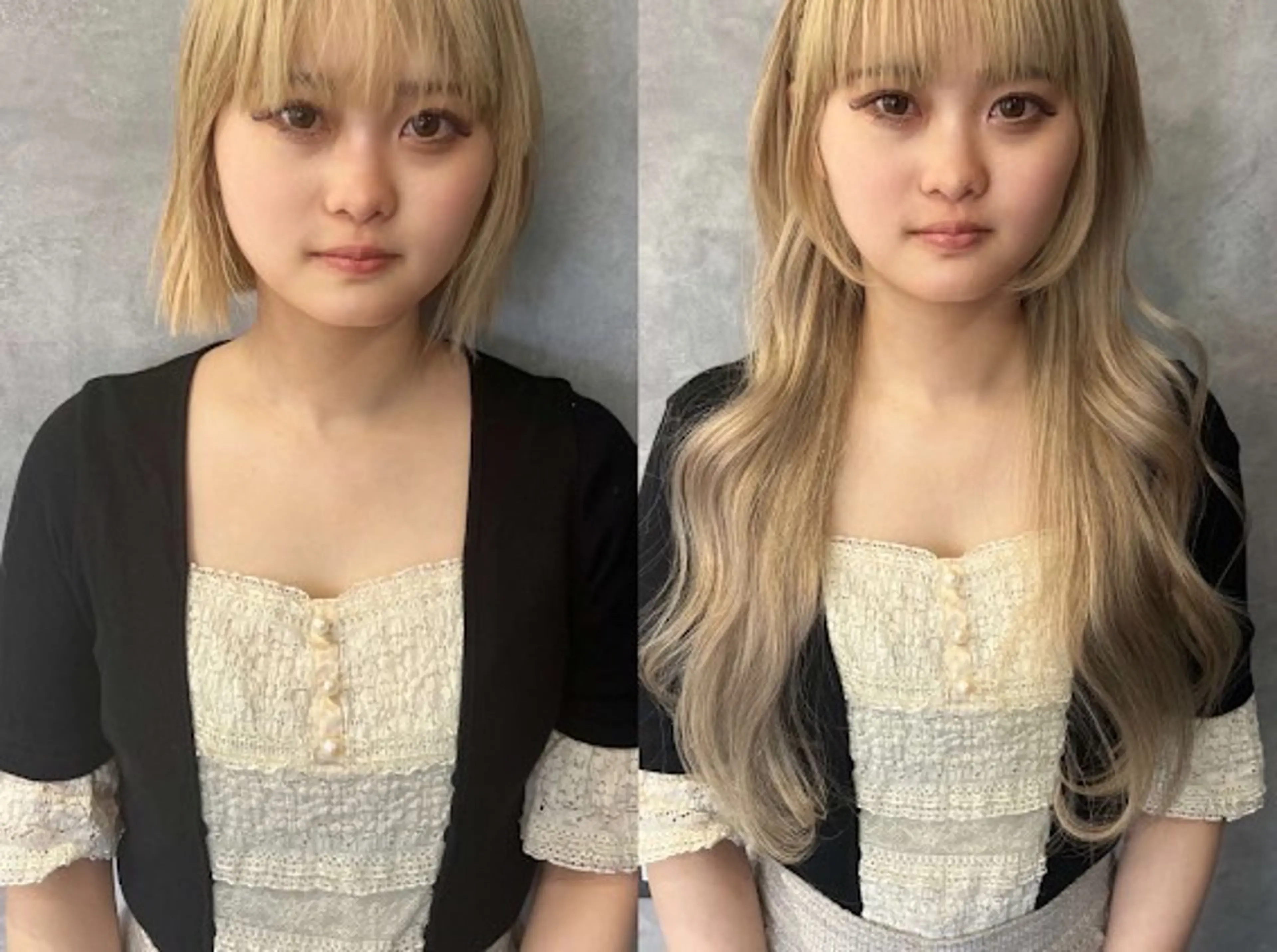 ミディアム プルエクステ エクステ エクステ 三浦 美鈴のヘアスタイル