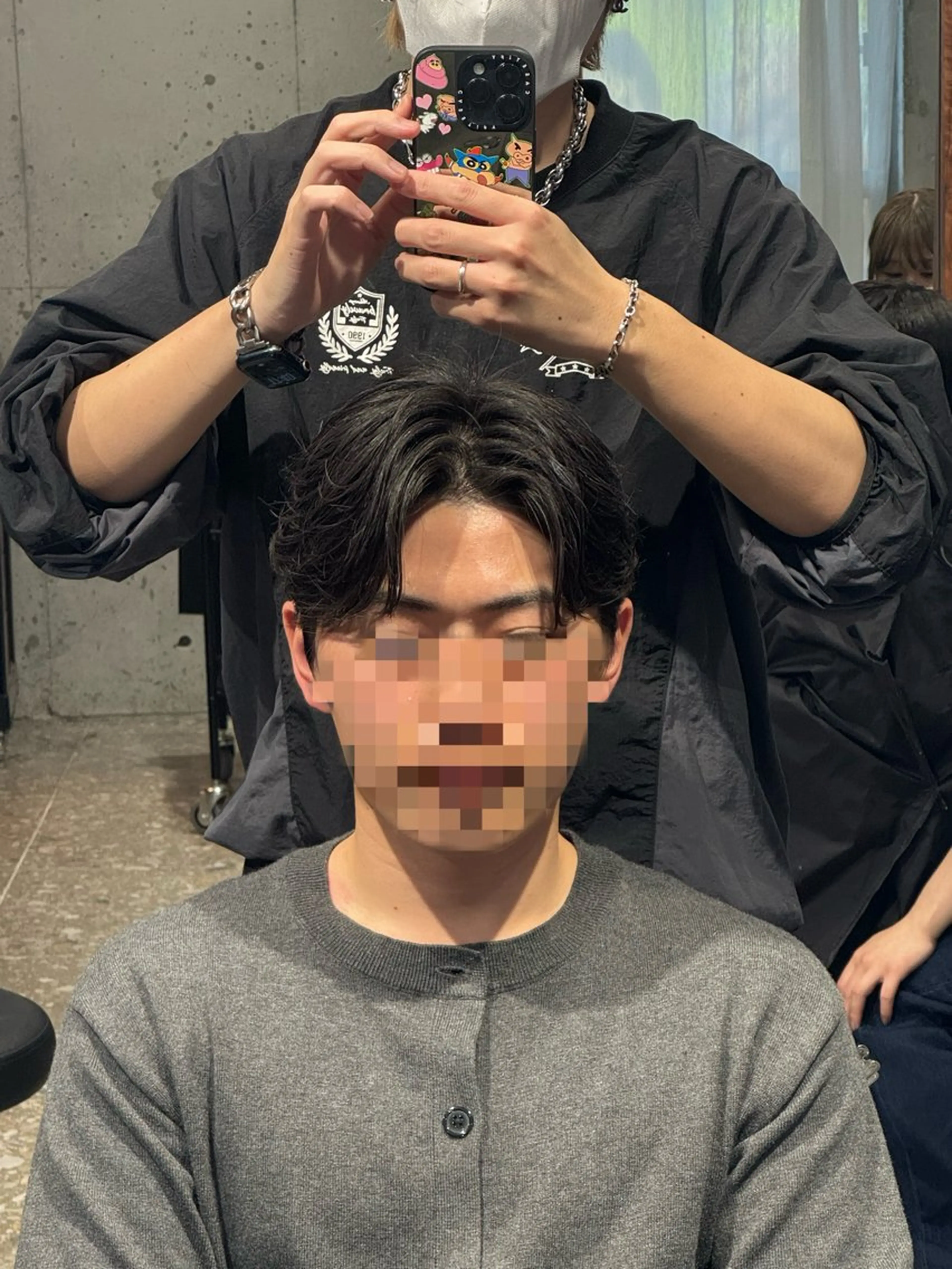 メンズ 赤み消し／アッシュ系 ／ダウンパーマ／優斗のヘアスタイル